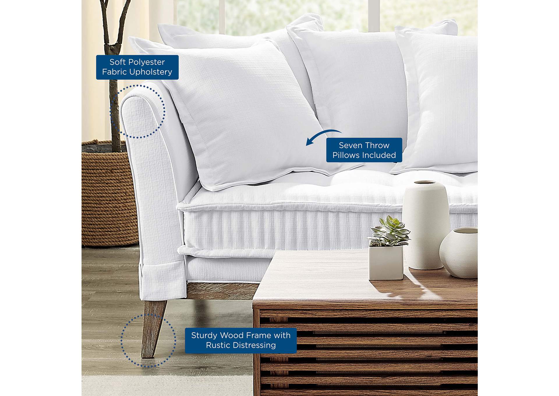 Rowan Fabric Sofa,Modway