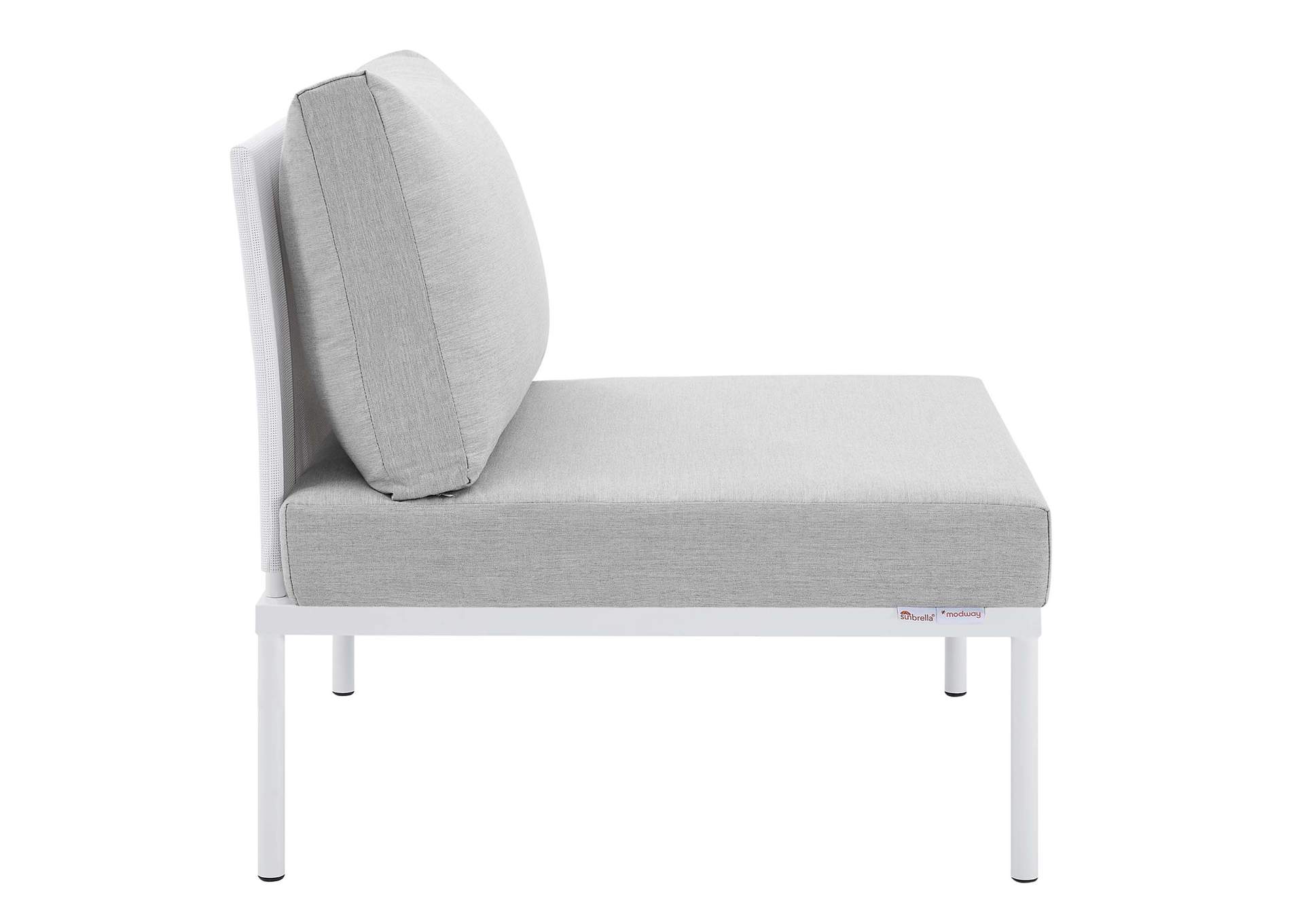 White Gray Harmony 6-Piece  Sunbrella,Modway