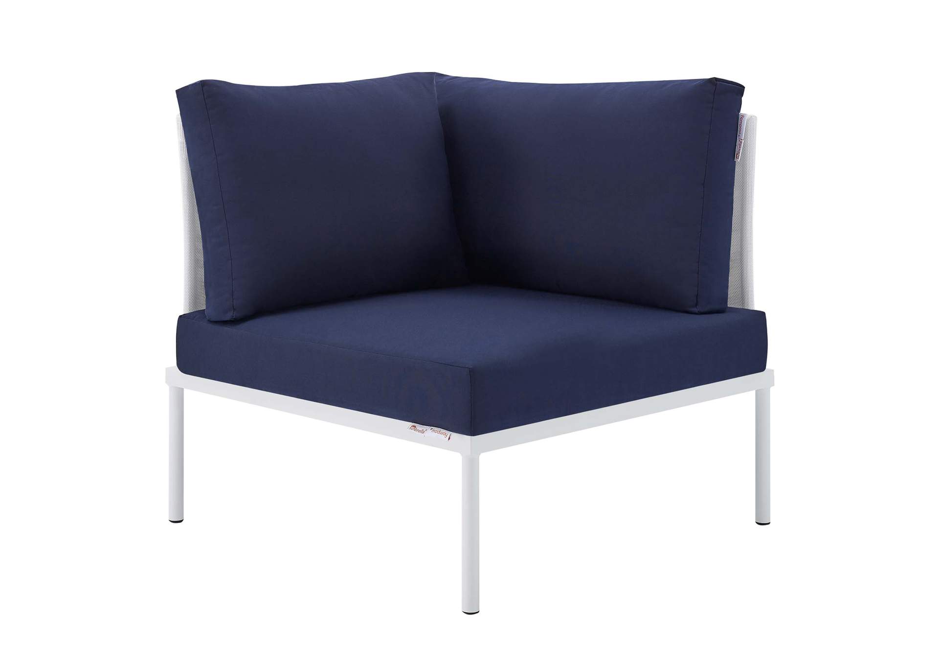 White Navy Harmony 6-Piece  Sunbrella,Modway