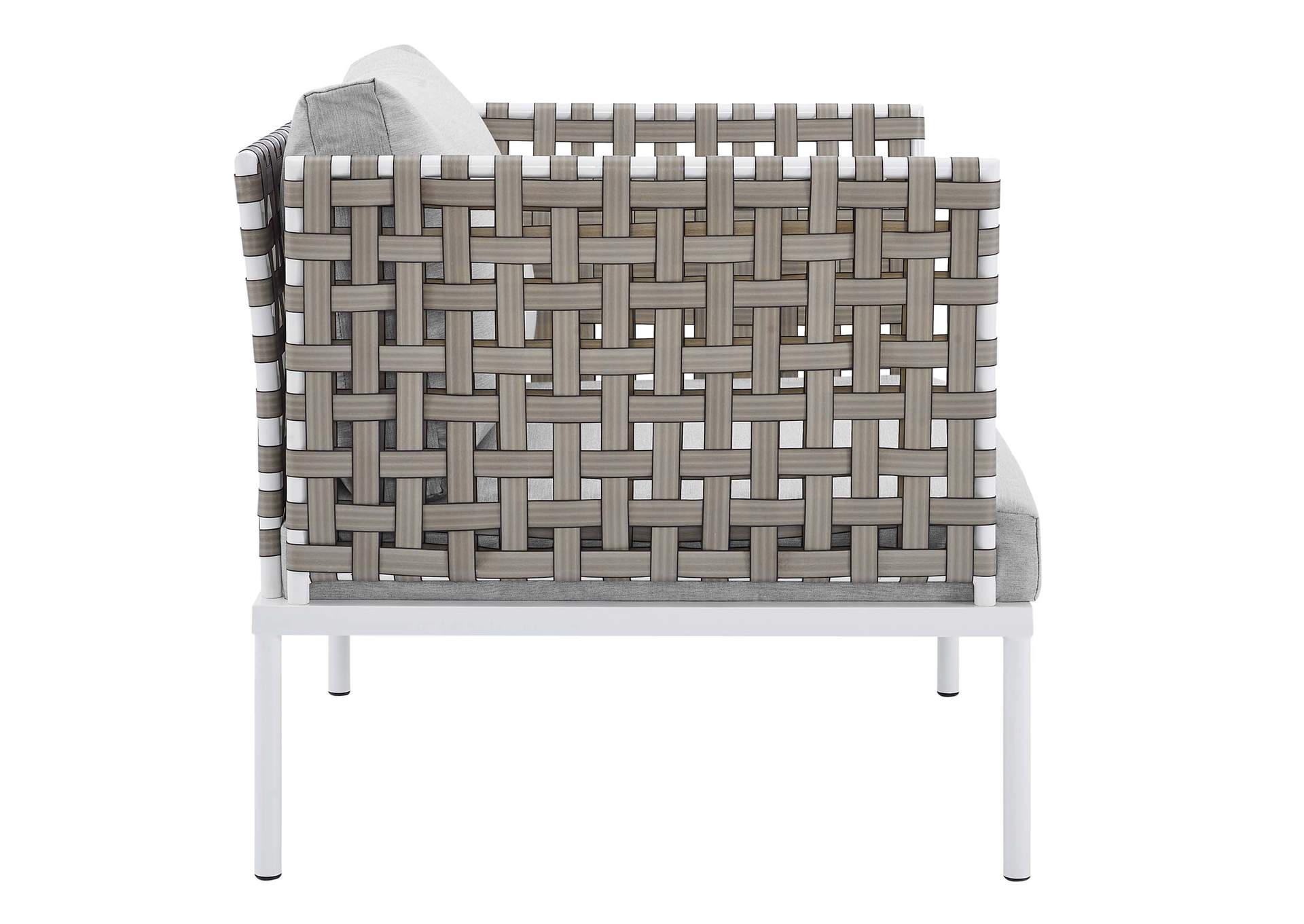 Tan Gray Harmony 7-Piece  Sunbrella,Modway