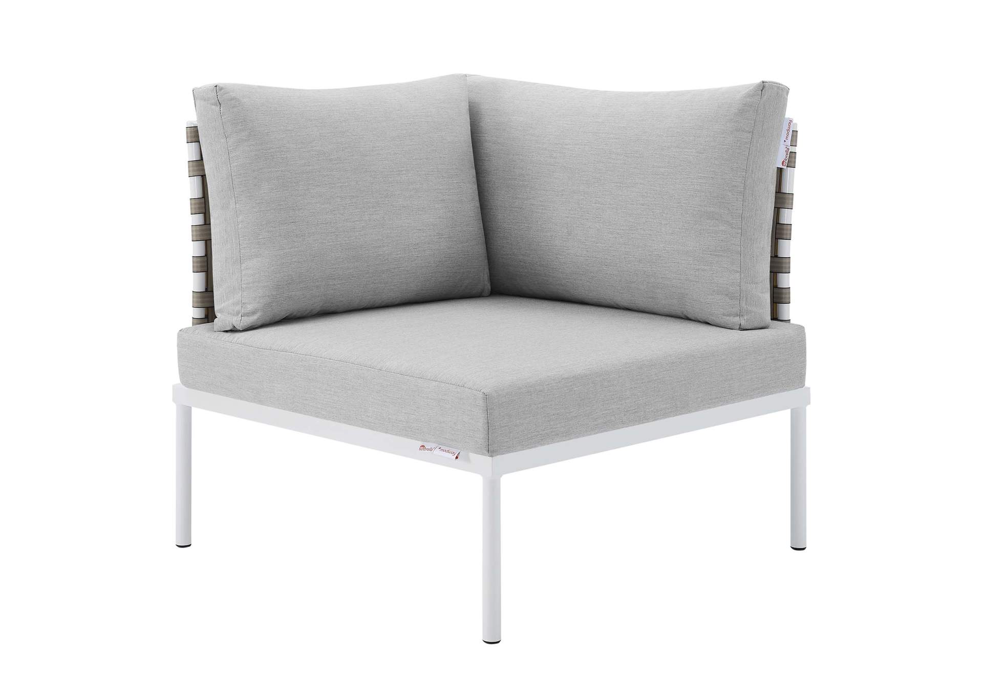 Tan Gray Harmony 7-Piece  Sunbrella,Modway