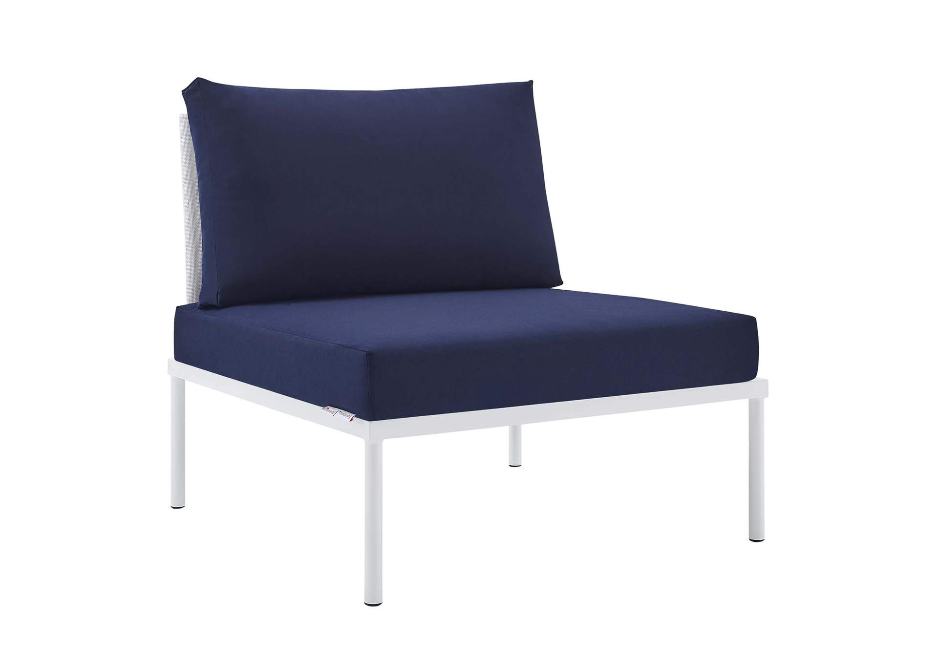 White Navy Harmony 8-Piece  Sunbrella,Modway