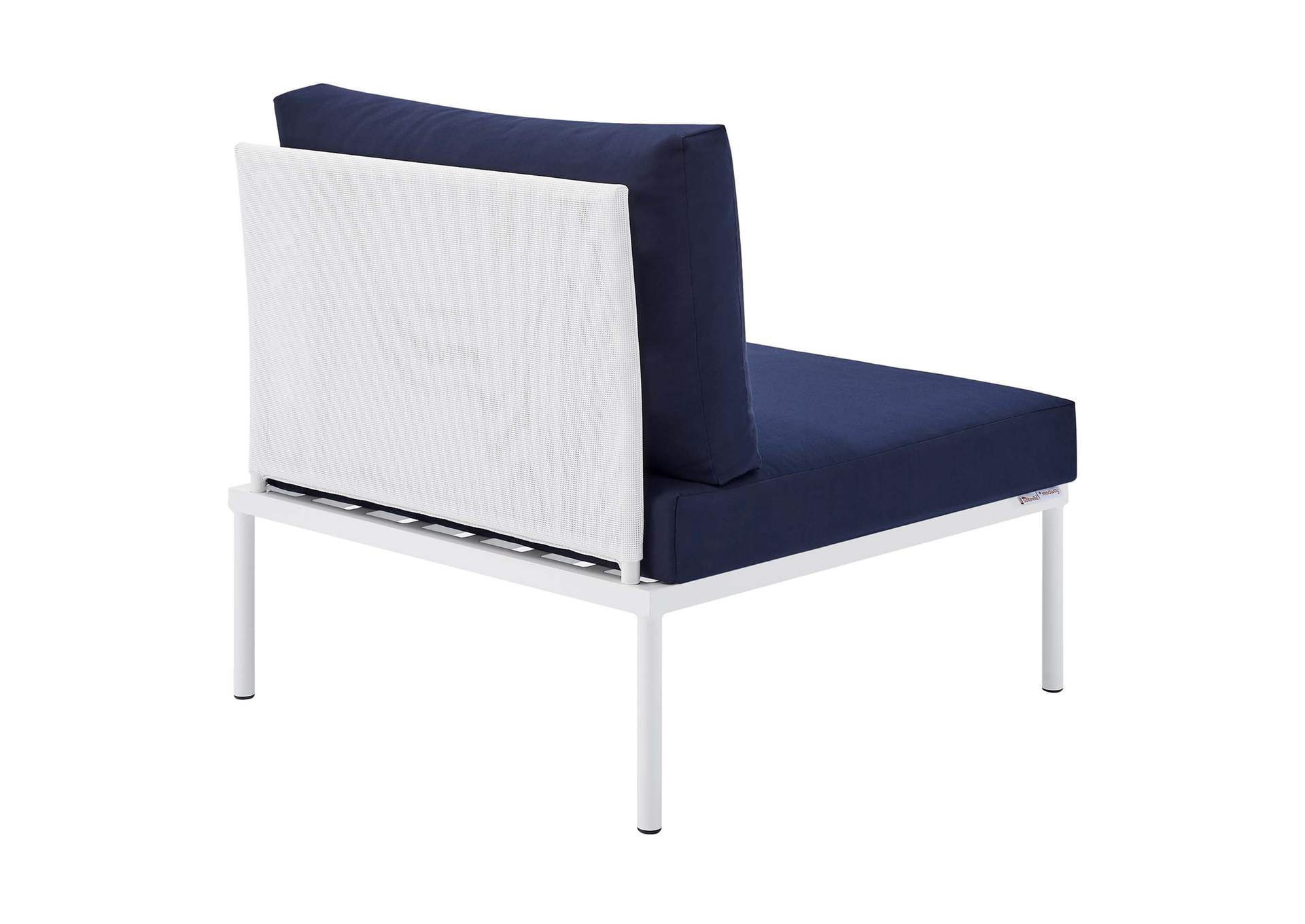 White Navy Harmony 8-Piece  Sunbrella,Modway