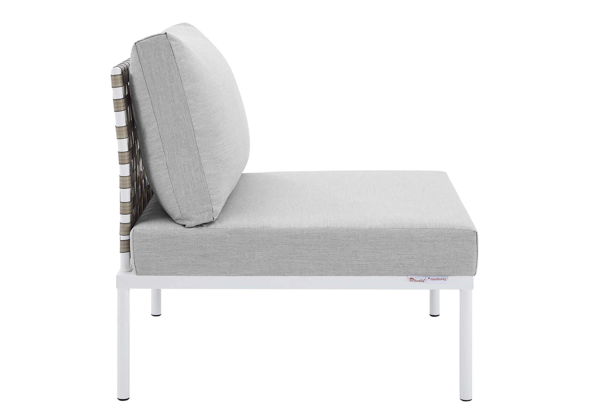 Tan Gray Harmony 8-Piece  Sunbrella,Modway