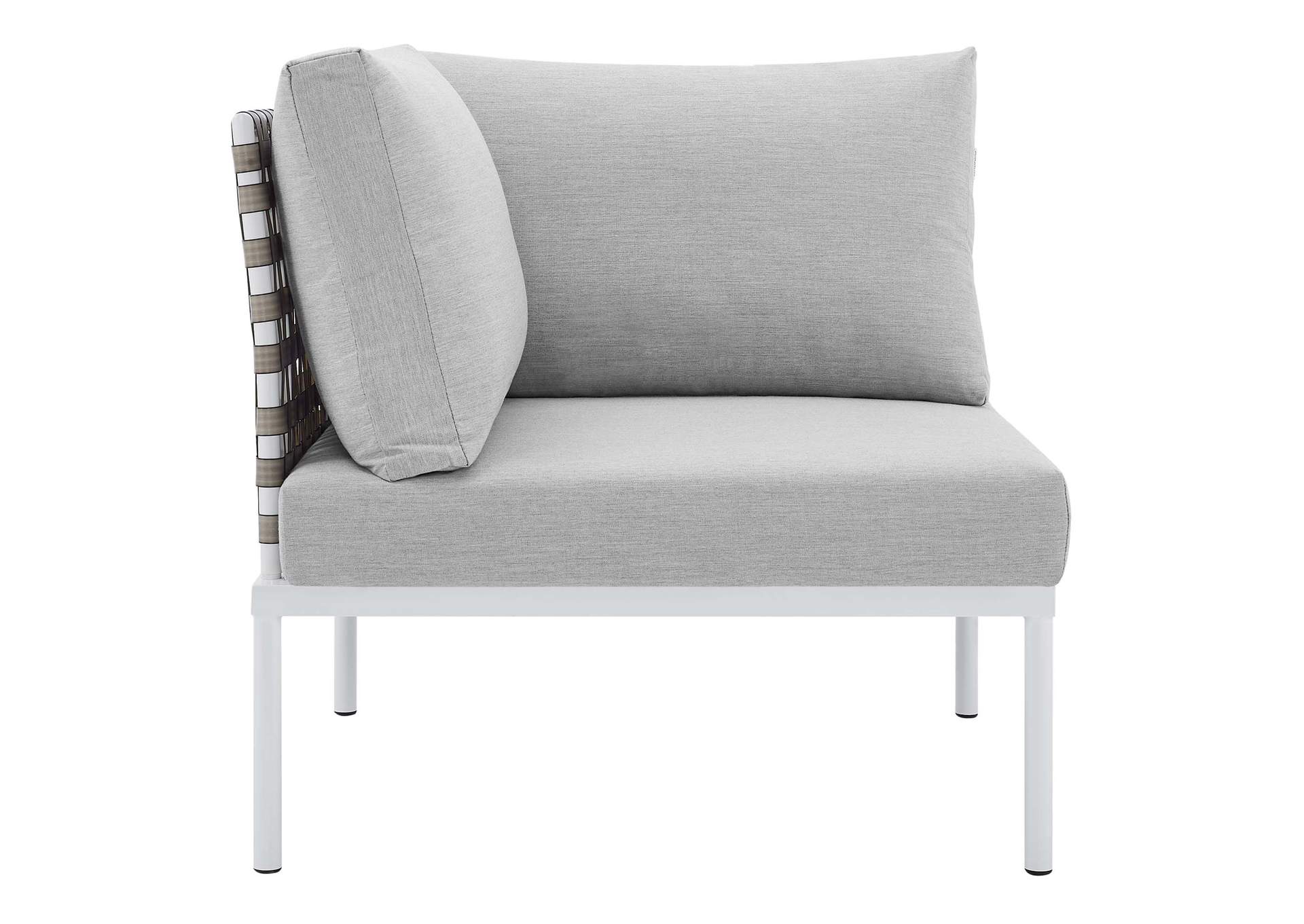 Tan Gray Harmony 8-Piece  Sunbrella,Modway