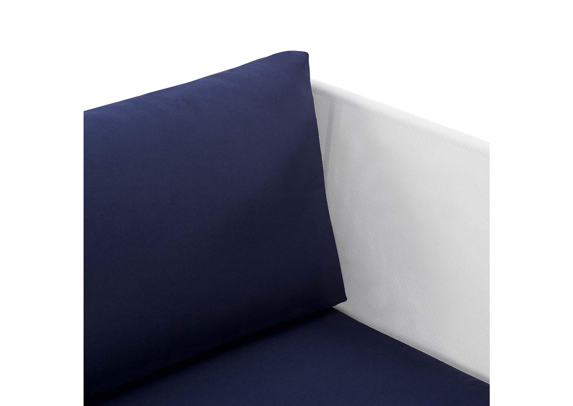 White Navy Harmony Sunbrella,Modway