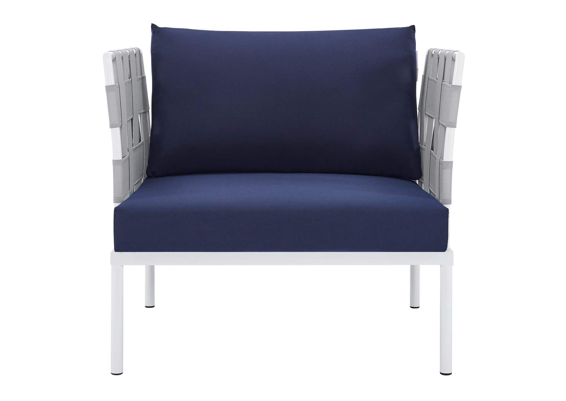 Gray Navy Harmony Sunbrella,Modway