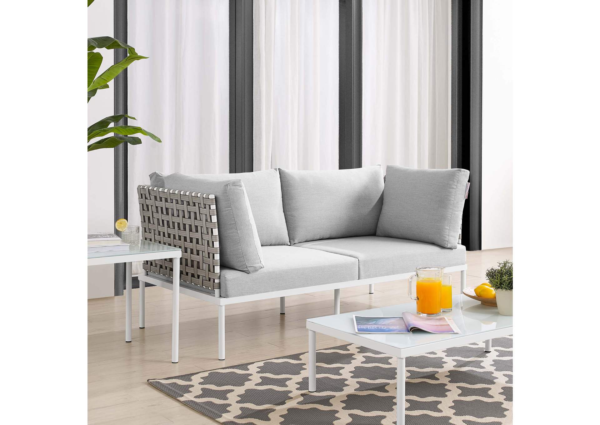 Tan Gray Harmony Sunbrella,Modway