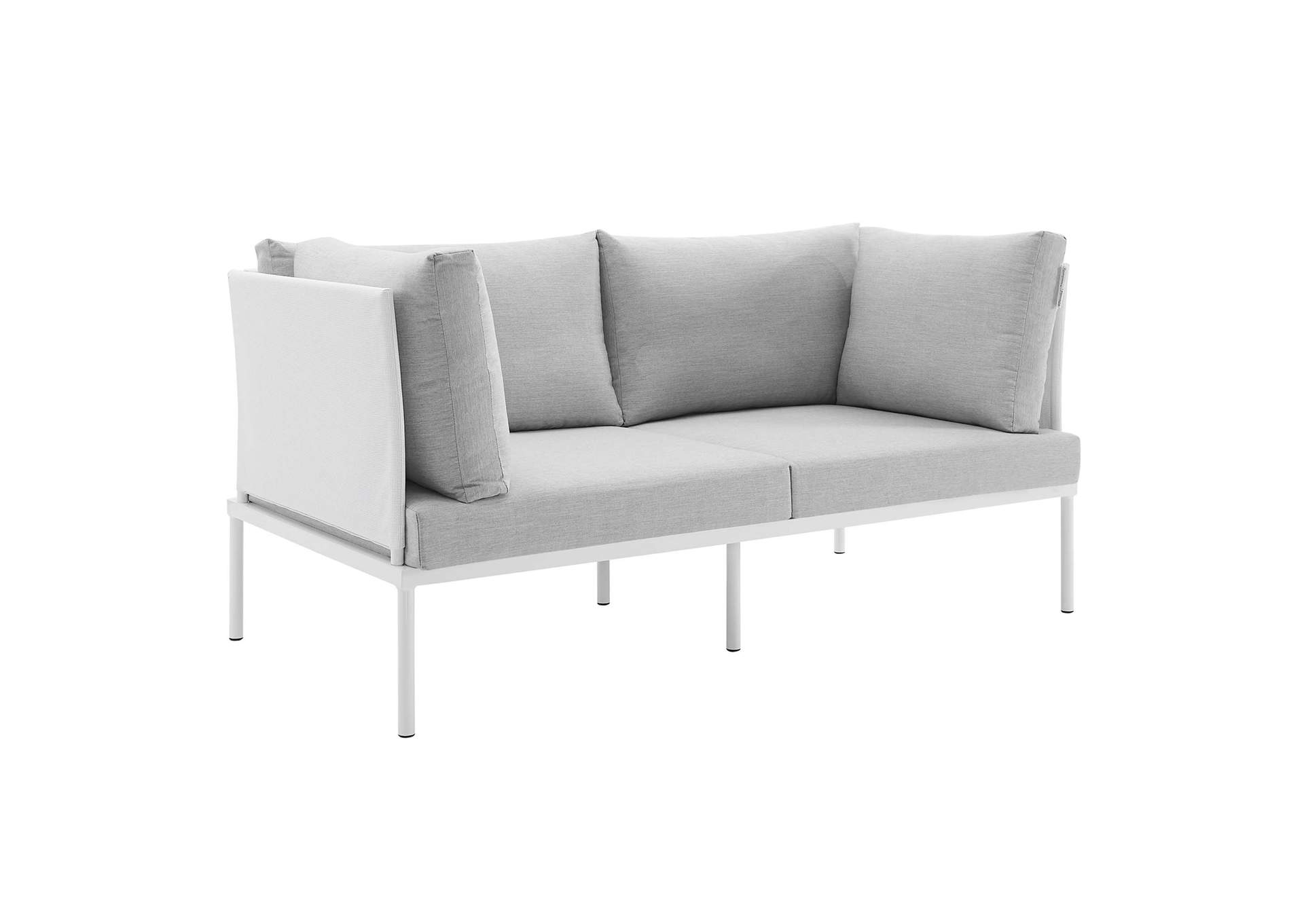 White Gray Harmony Sunbrella,Modway