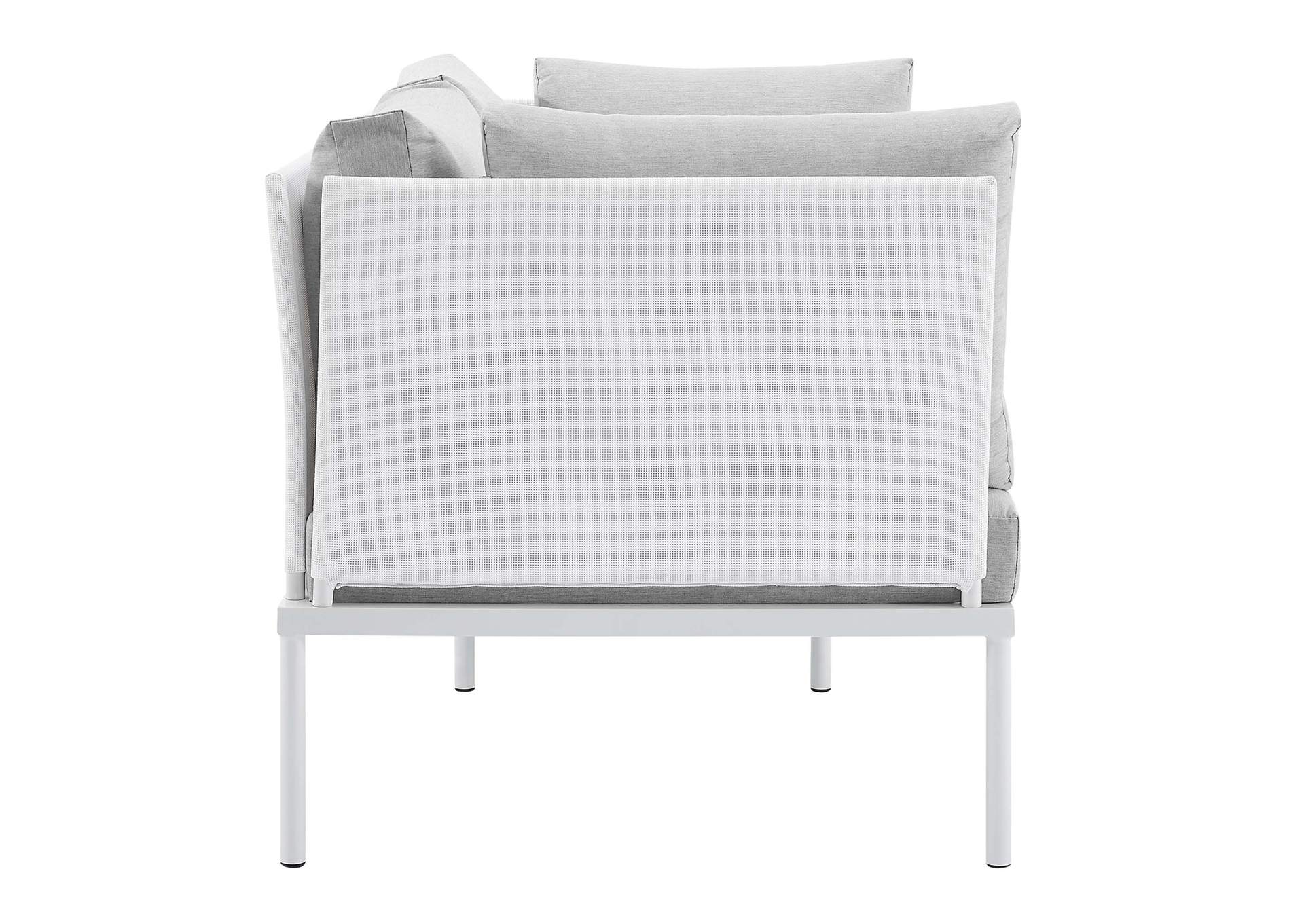 White Gray Harmony Sunbrella,Modway