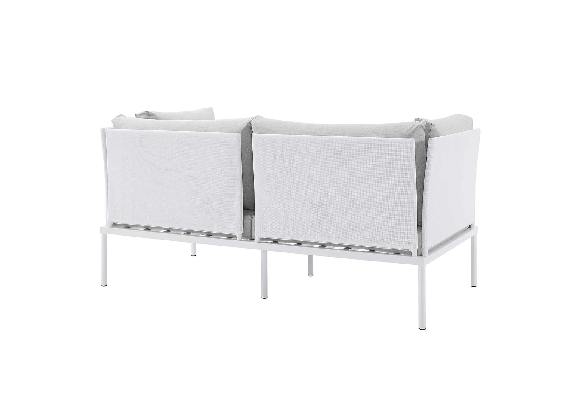 White Gray Harmony Sunbrella,Modway