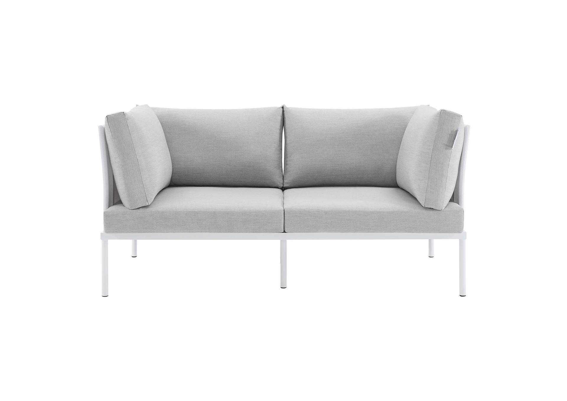 White Gray Harmony Sunbrella,Modway