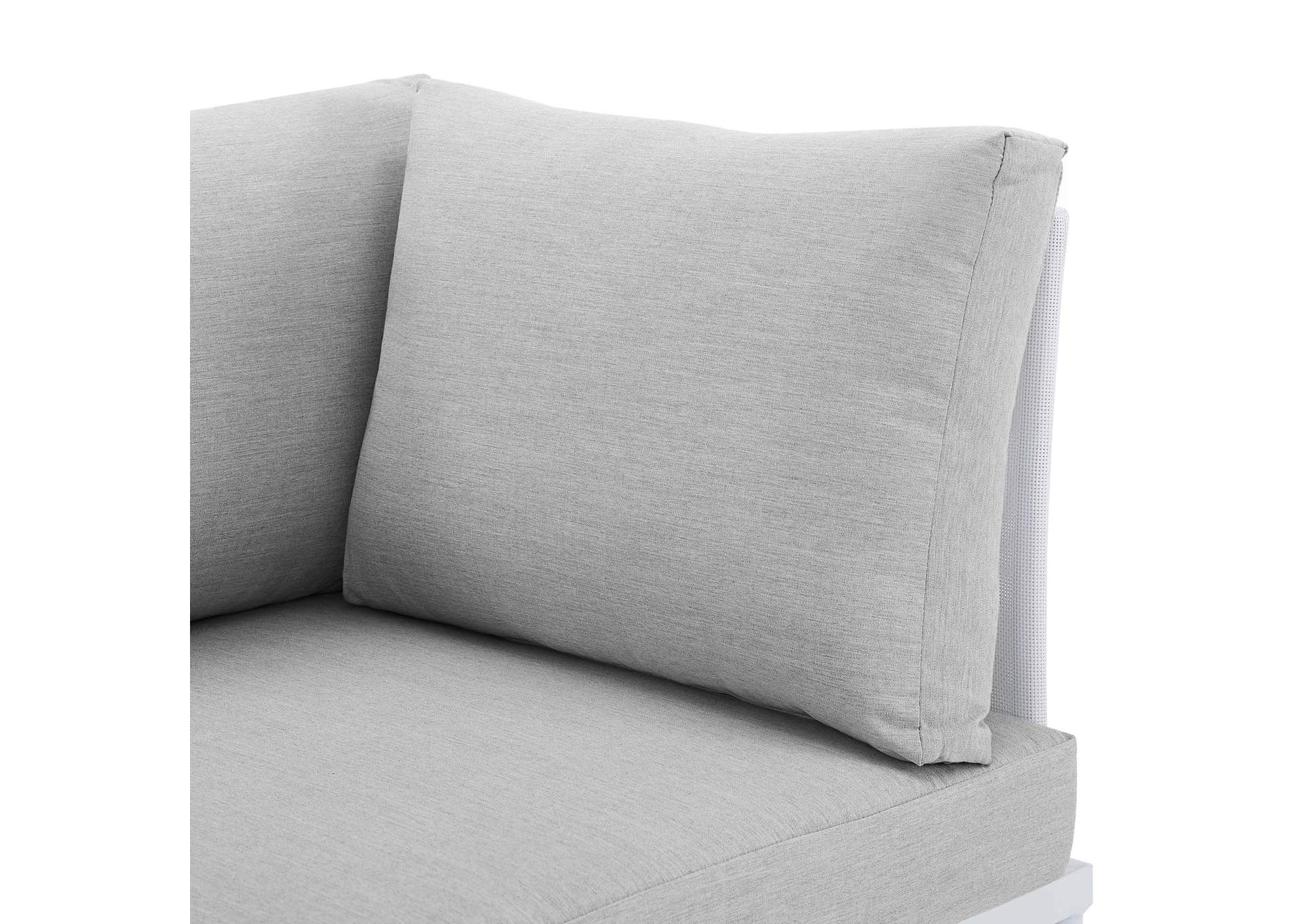 White Gray Harmony Sunbrella,Modway