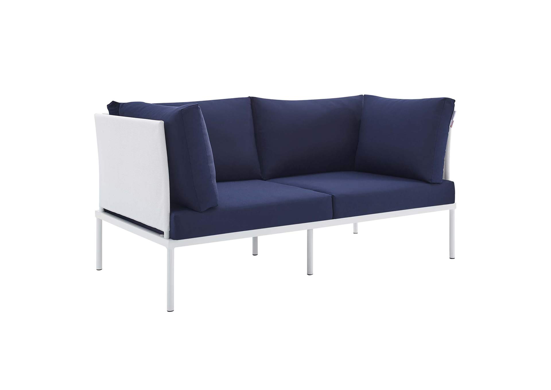 White Navy Harmony Sunbrella,Modway