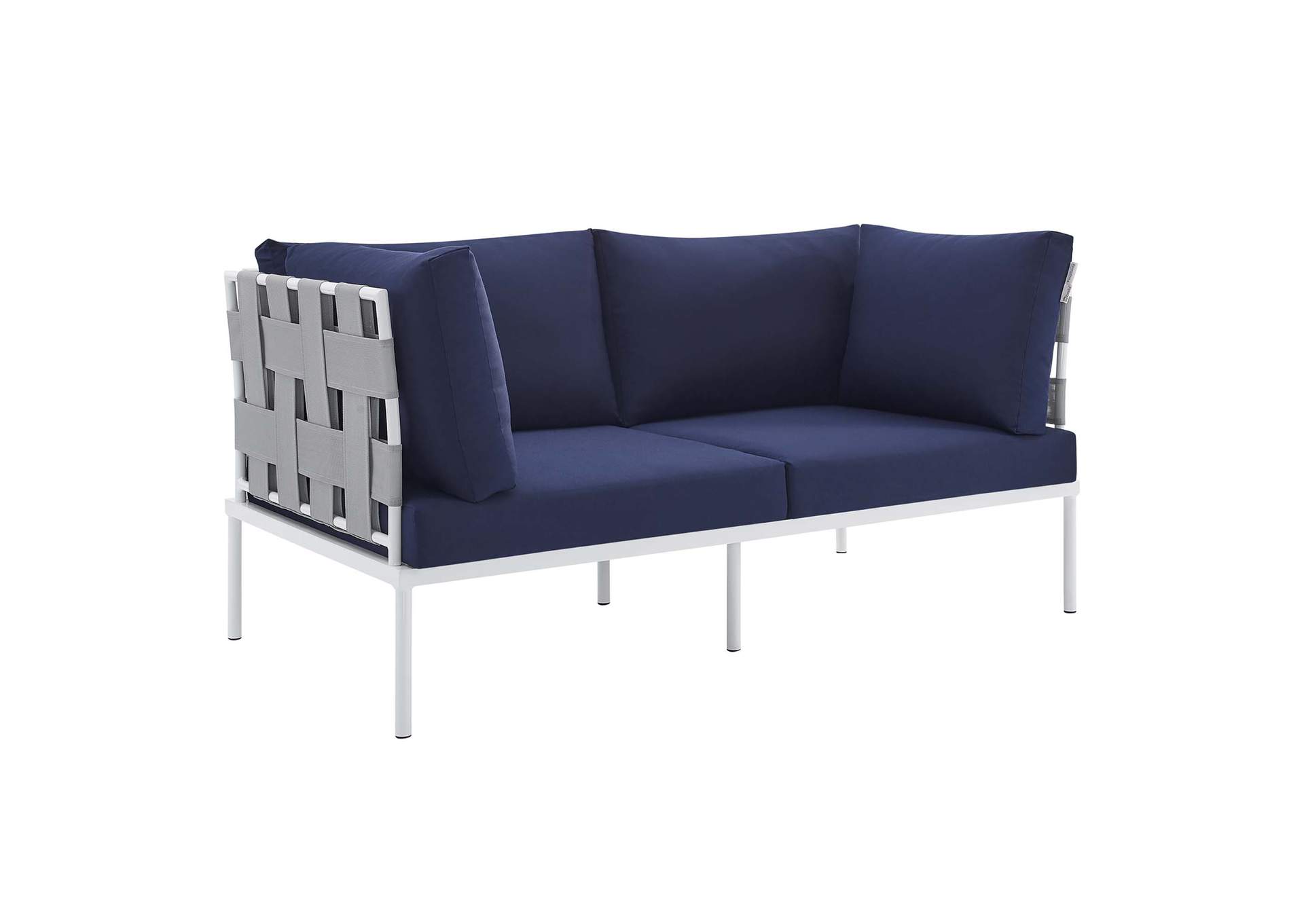 Gray Navy Harmony Sunbrella,Modway