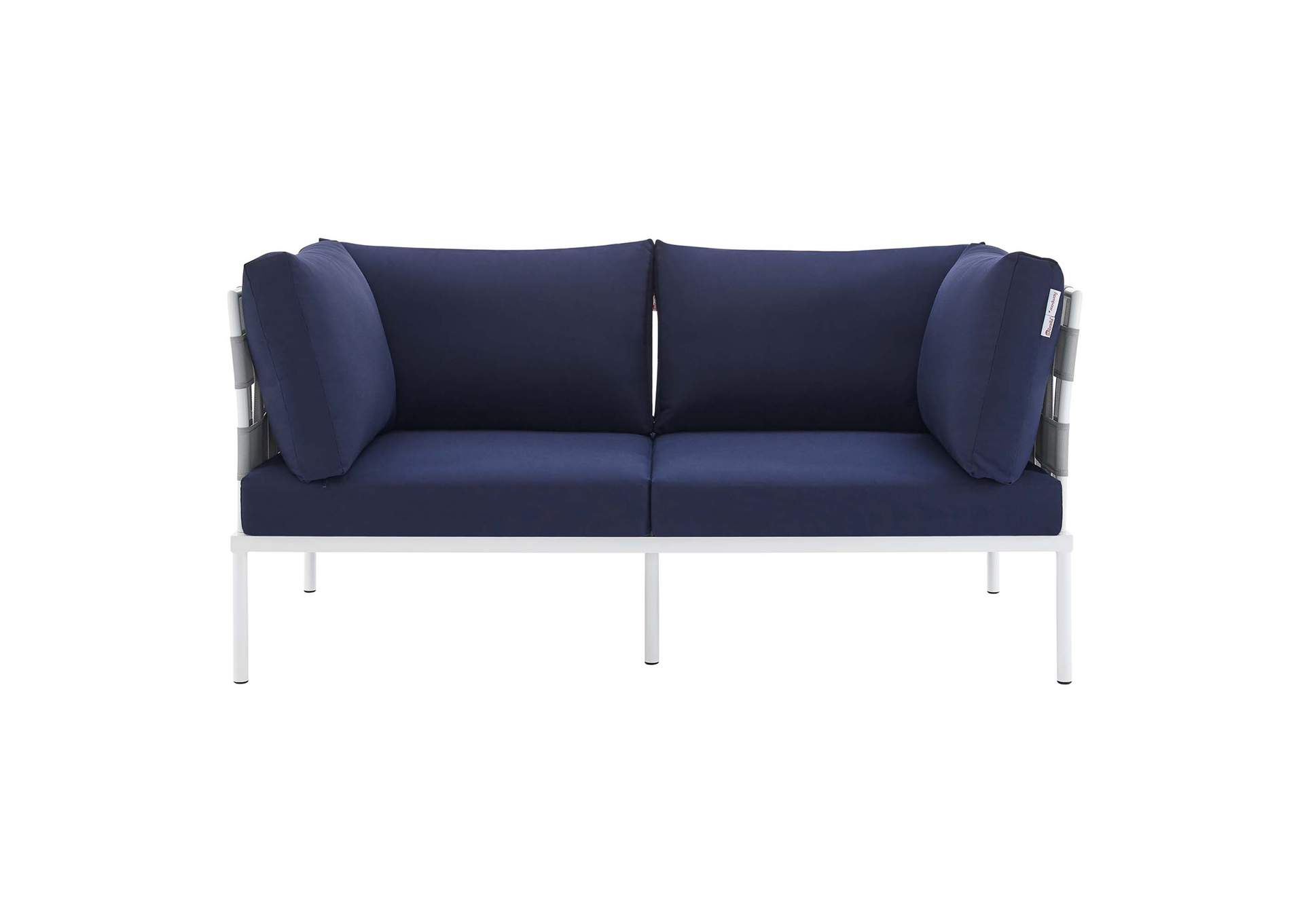 Gray Navy Harmony Sunbrella,Modway