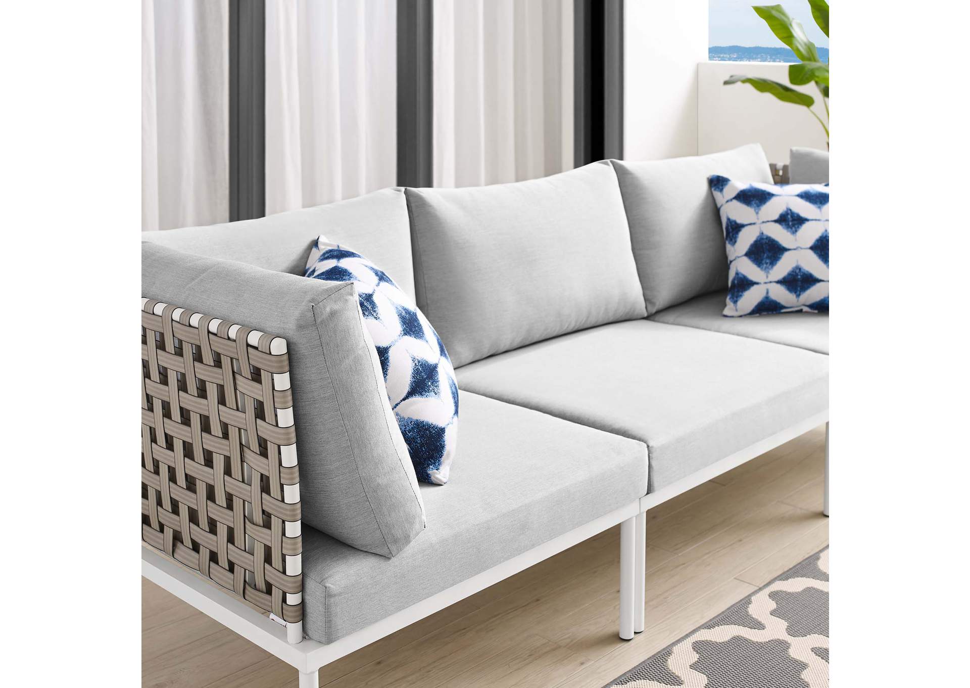 Tan Gray Harmony Sunbrella,Modway