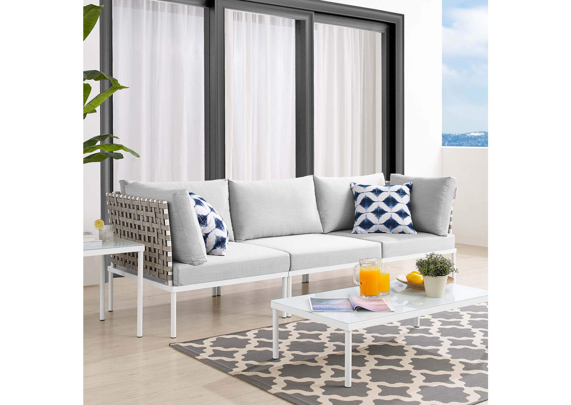 Tan Gray Harmony Sunbrella,Modway