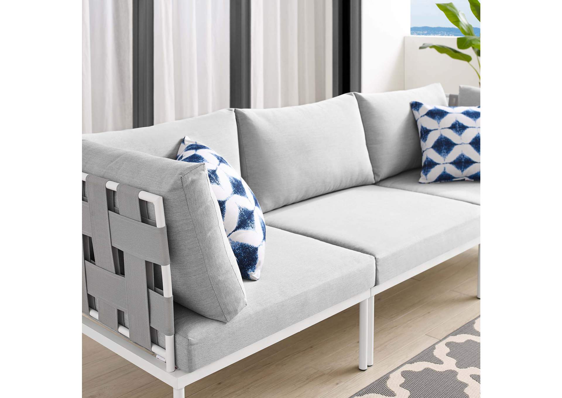 Gray Gray Harmony Sunbrella,Modway