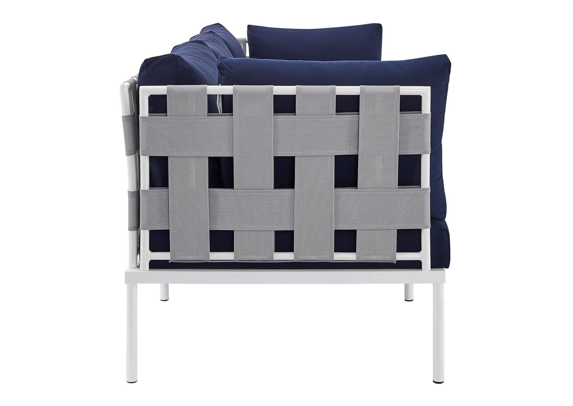 Gray Navy Harmony Sunbrella,Modway