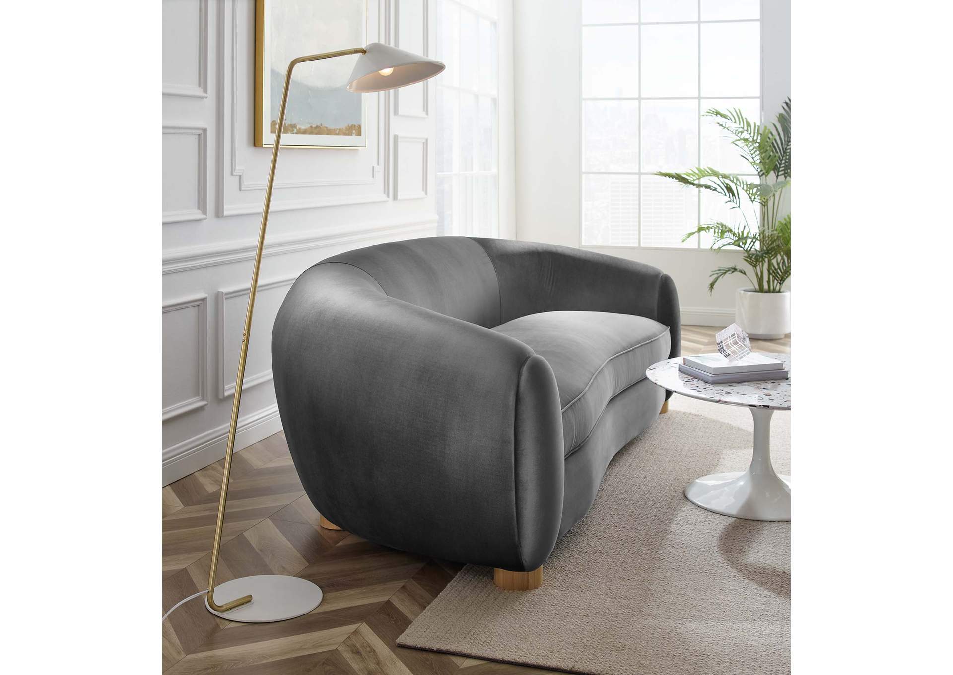 Abundant Performance Velvet Sofa,Modway