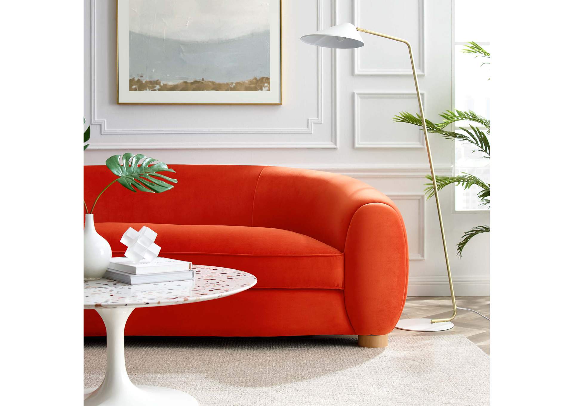 Abundant Performance Velvet Sofa,Modway