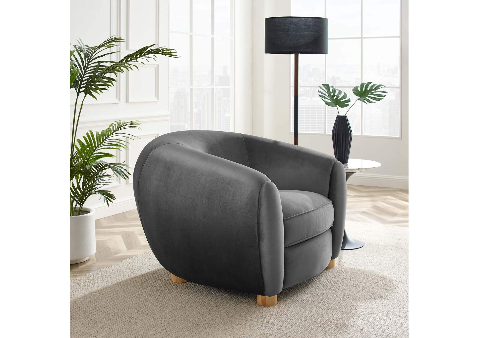 Abundant Performance Velvet Armchair,Modway