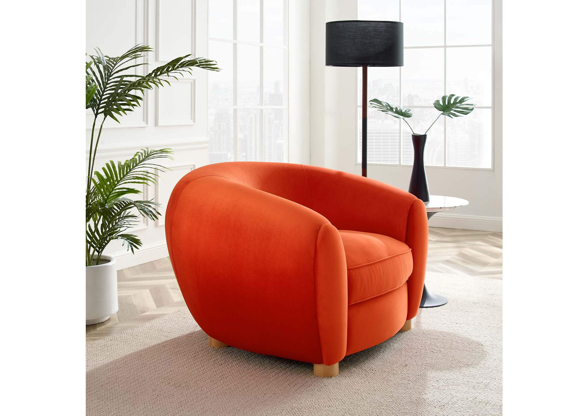 Abundant Performance Velvet Armchair,Modway