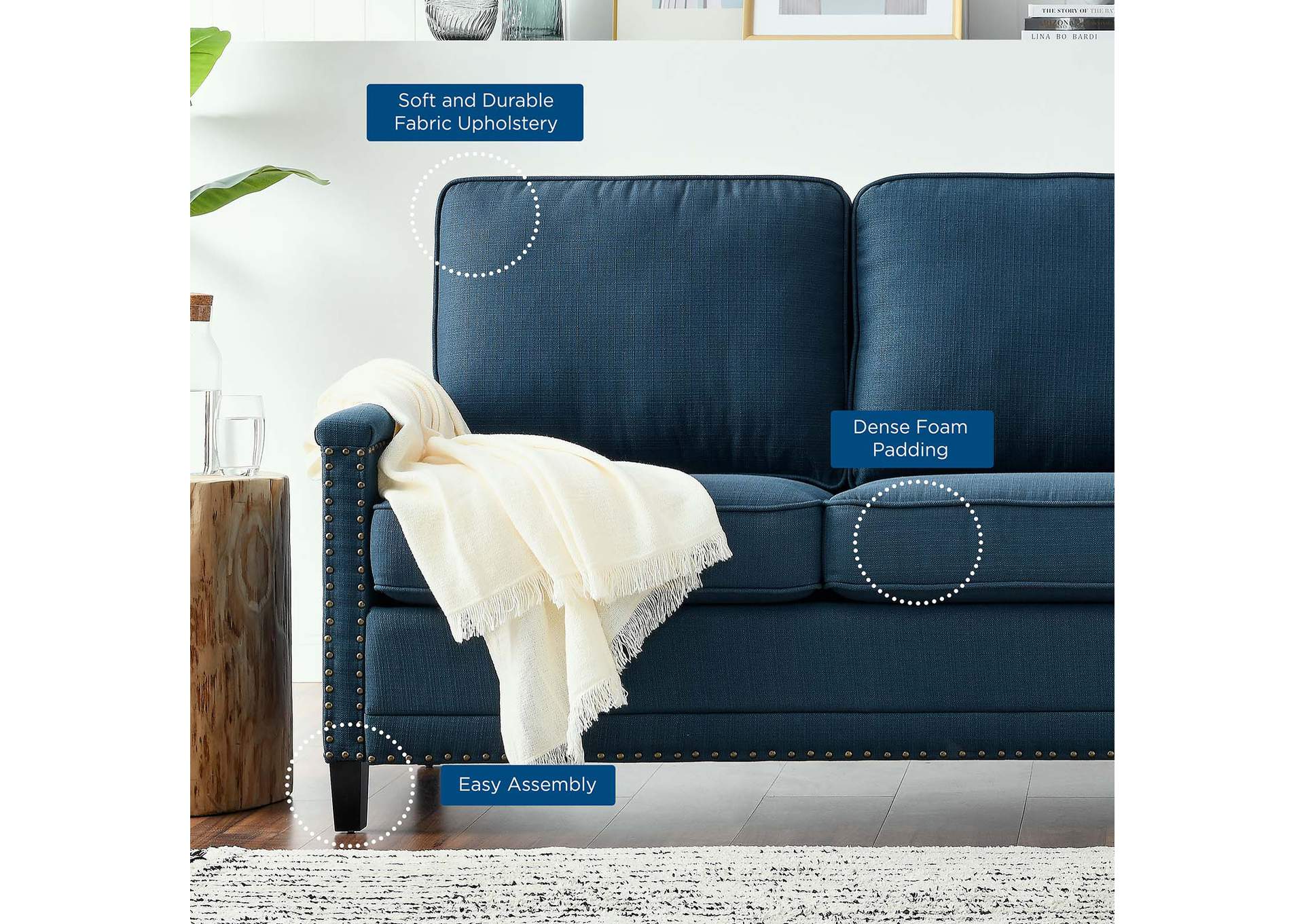 Ashton Upholstered Fabric Sofa,Modway