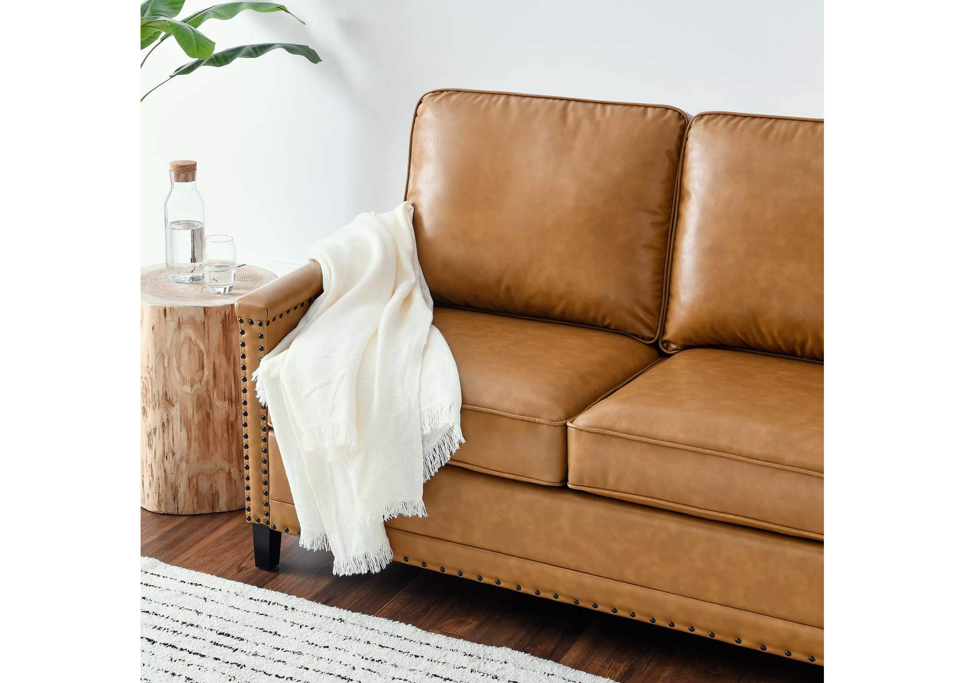 Ashton Vegan Leather Sofa,Modway