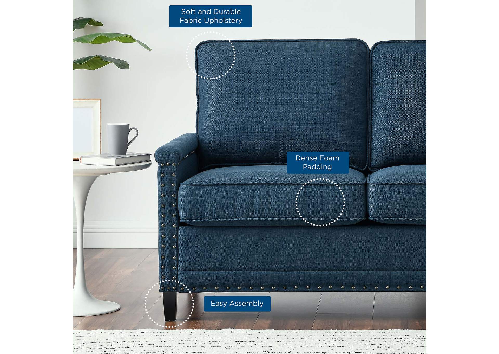 Ashton Upholstered Fabric Loveseat,Modway