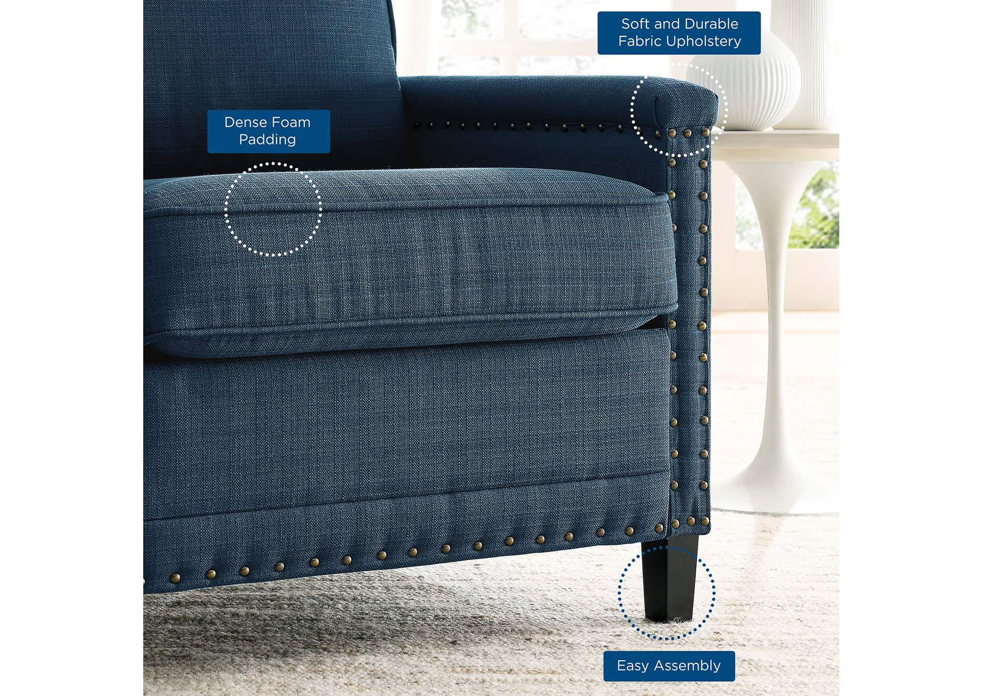 Ashton Upholstered Fabric Armchair,Modway