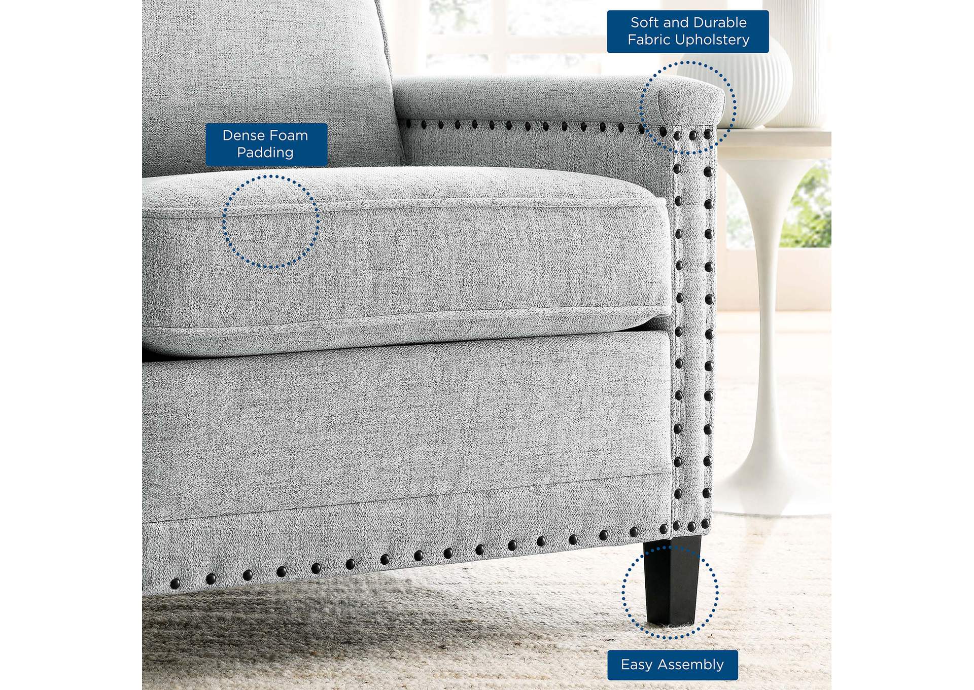 Ashton Upholstered Fabric Armchair,Modway