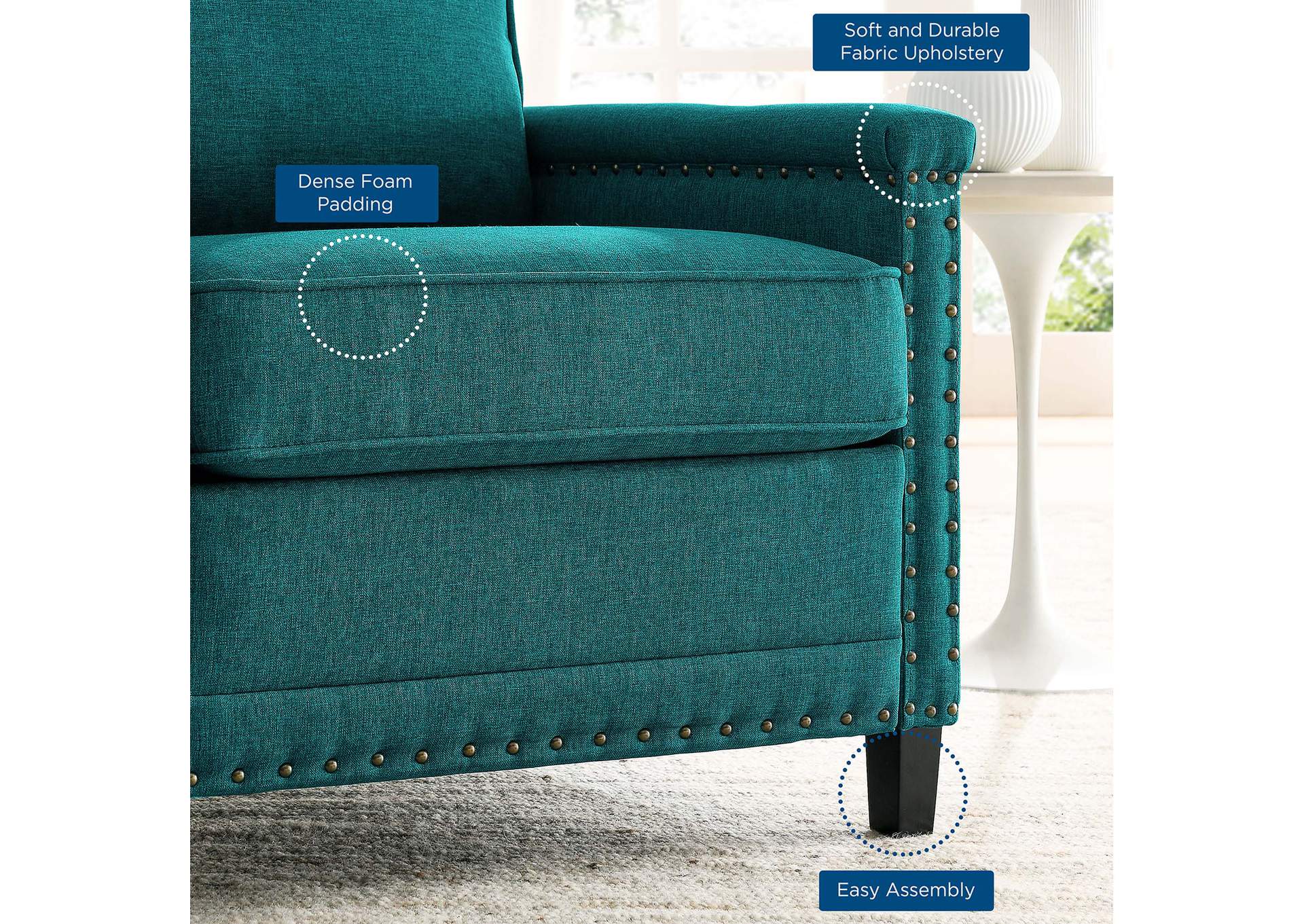 Ashton Upholstered Fabric Armchair,Modway