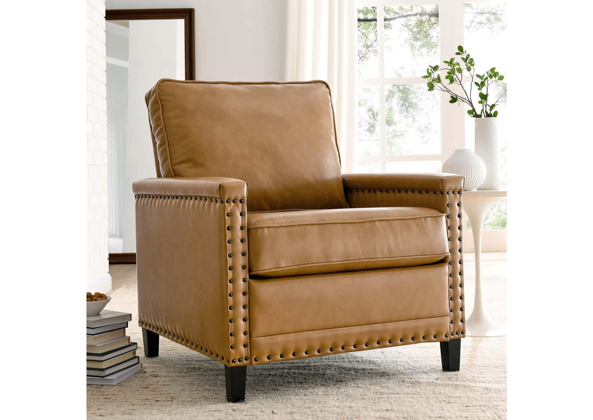 Ashton Vegan Leather Armchair,Modway
