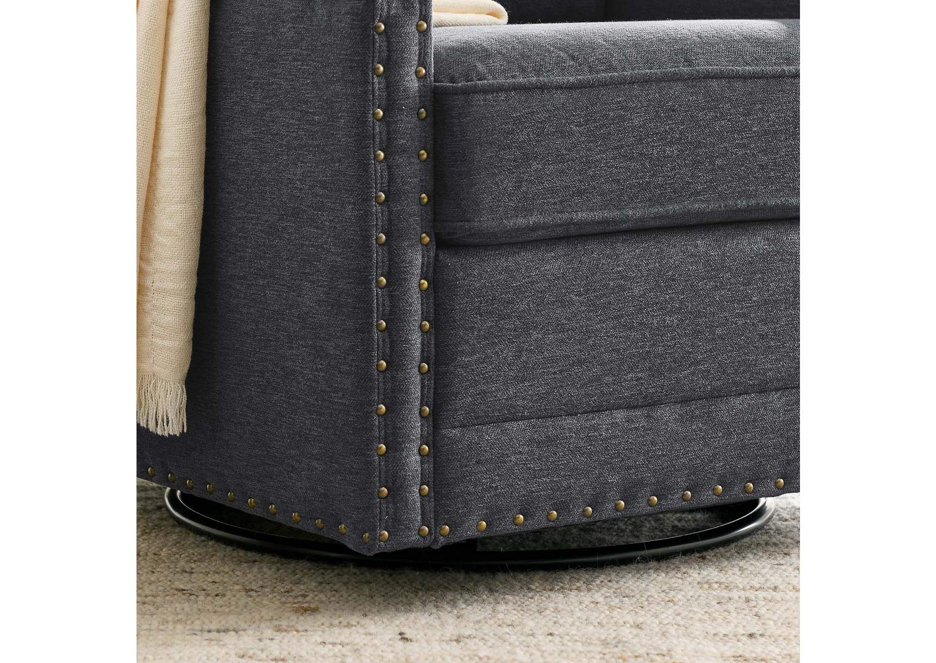 Ashton Upholstered Fabric Swivel Chair,Modway