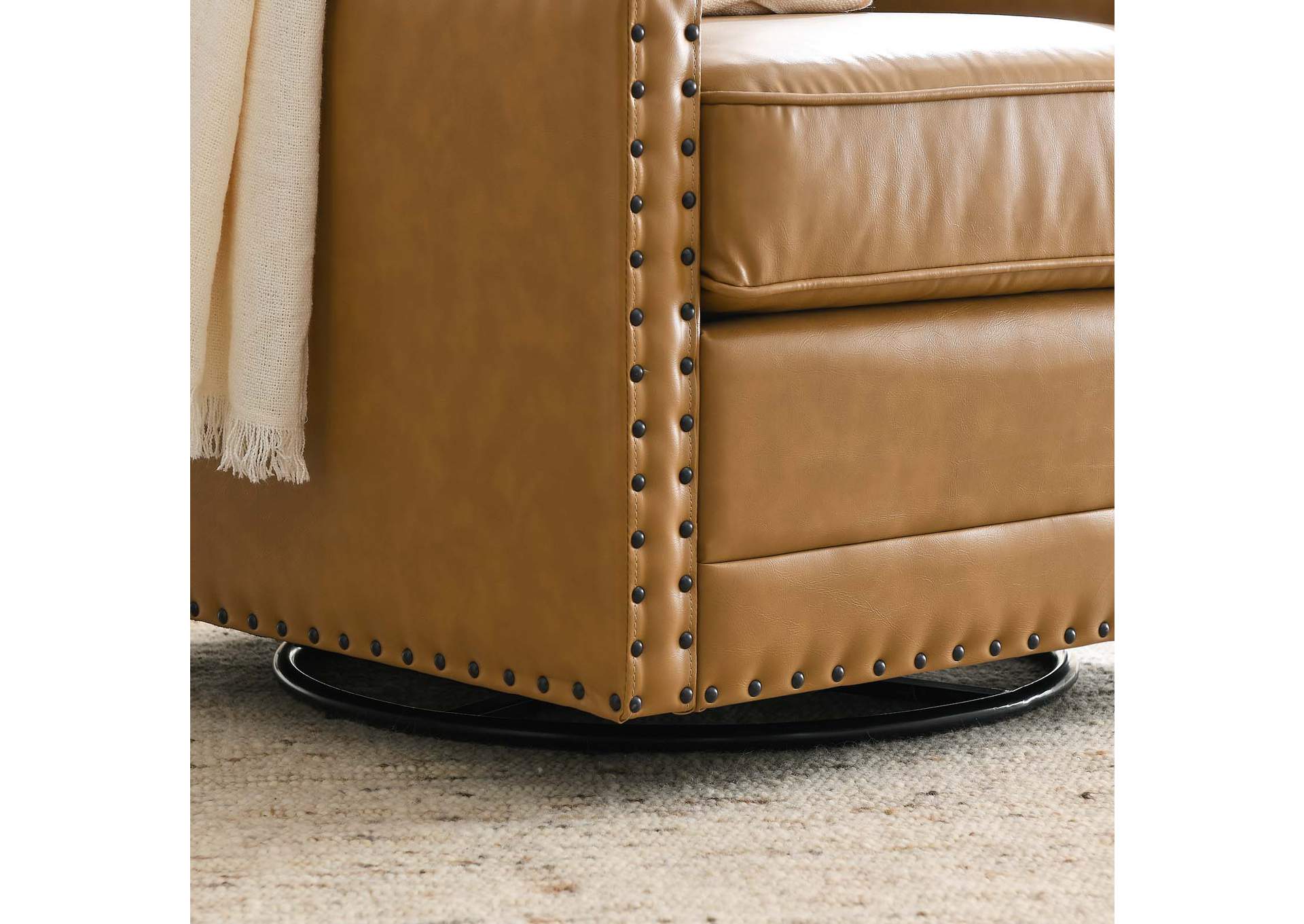Ashton Vegan Leather Swivel Chair,Modway