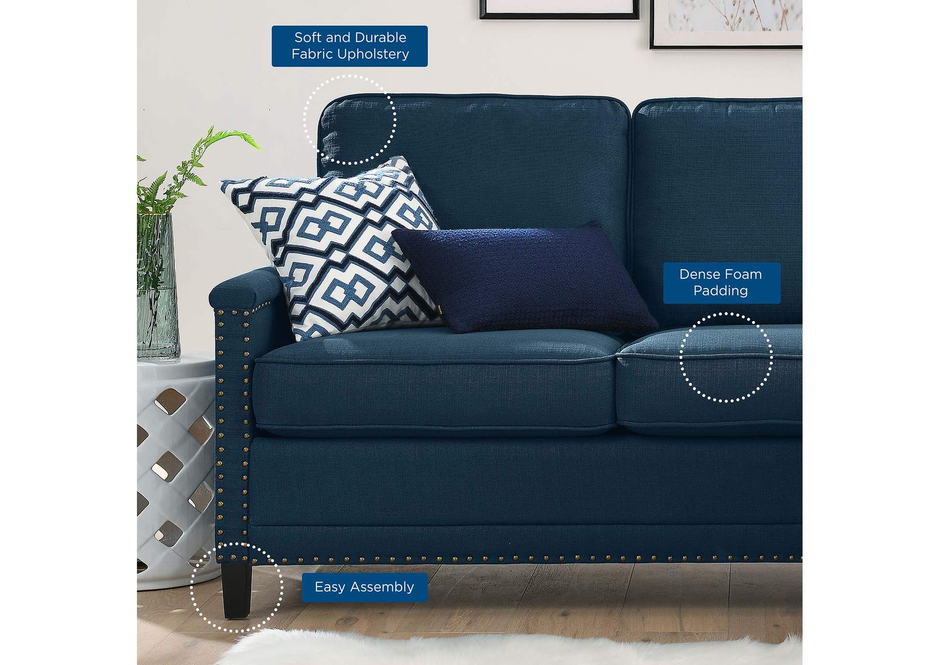 Ashton Upholstered Fabric Sectional Sofa,Modway