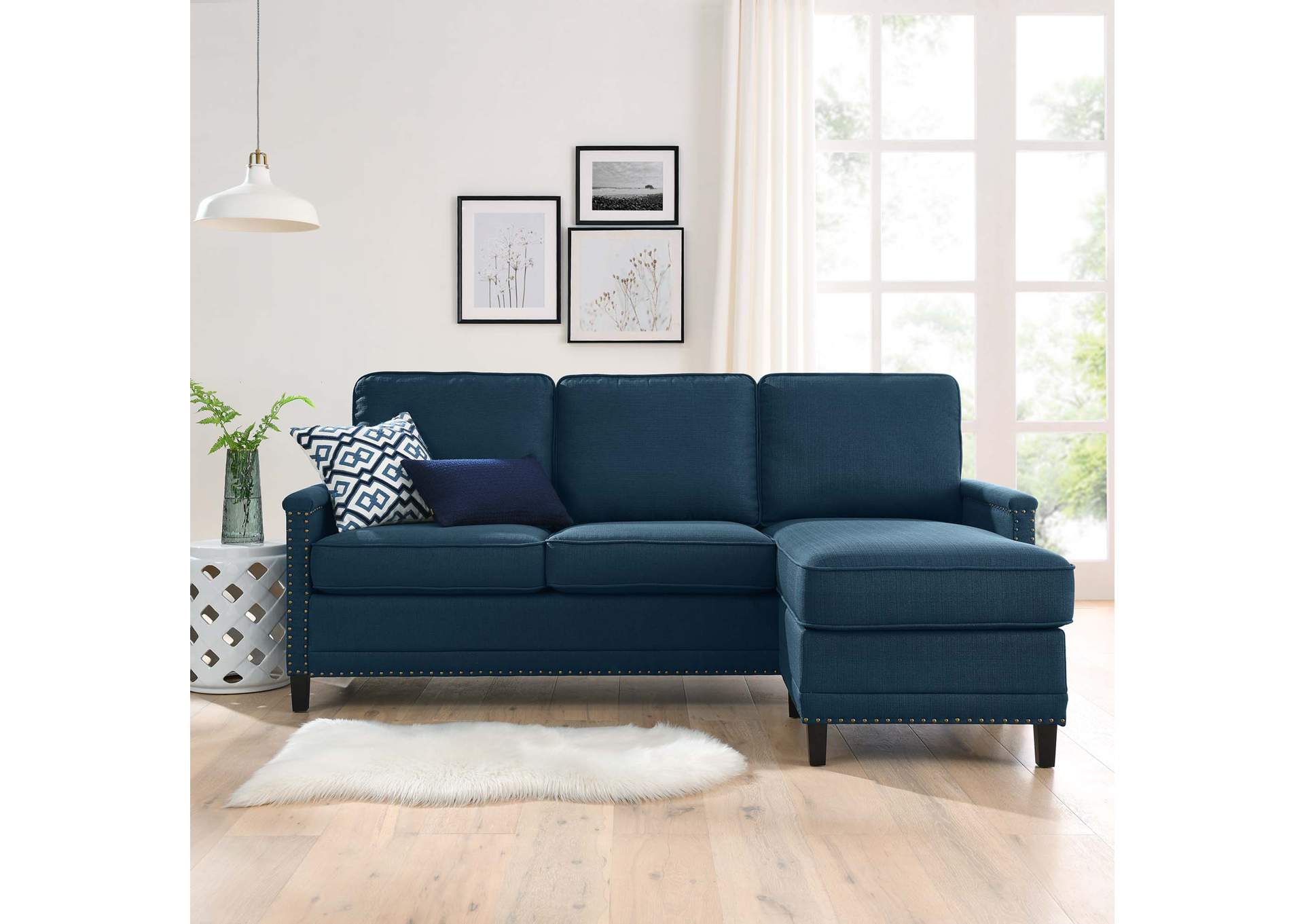 Ashton Upholstered Fabric Sectional Sofa,Modway