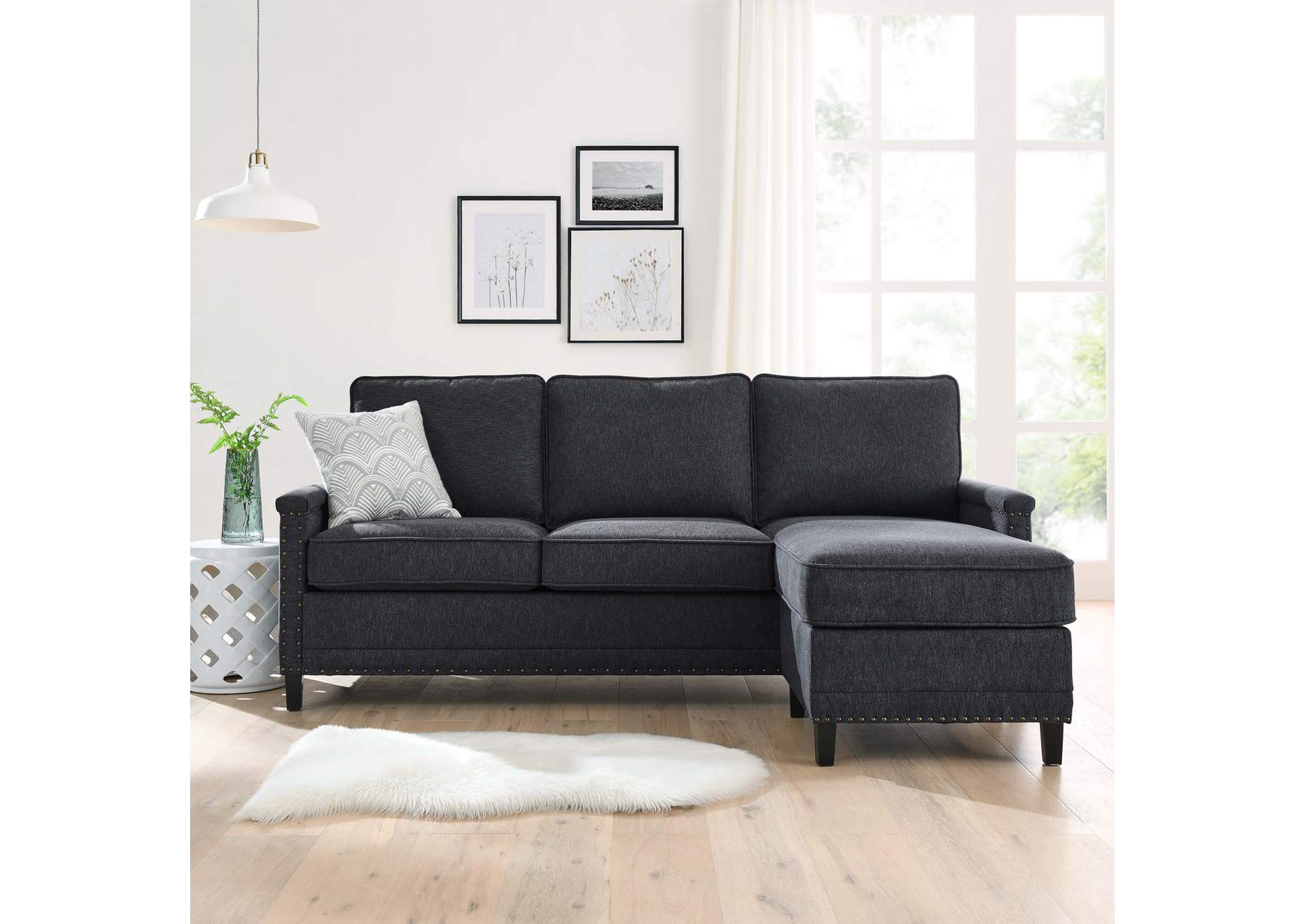 Ashton Upholstered Fabric Sectional Sofa,Modway