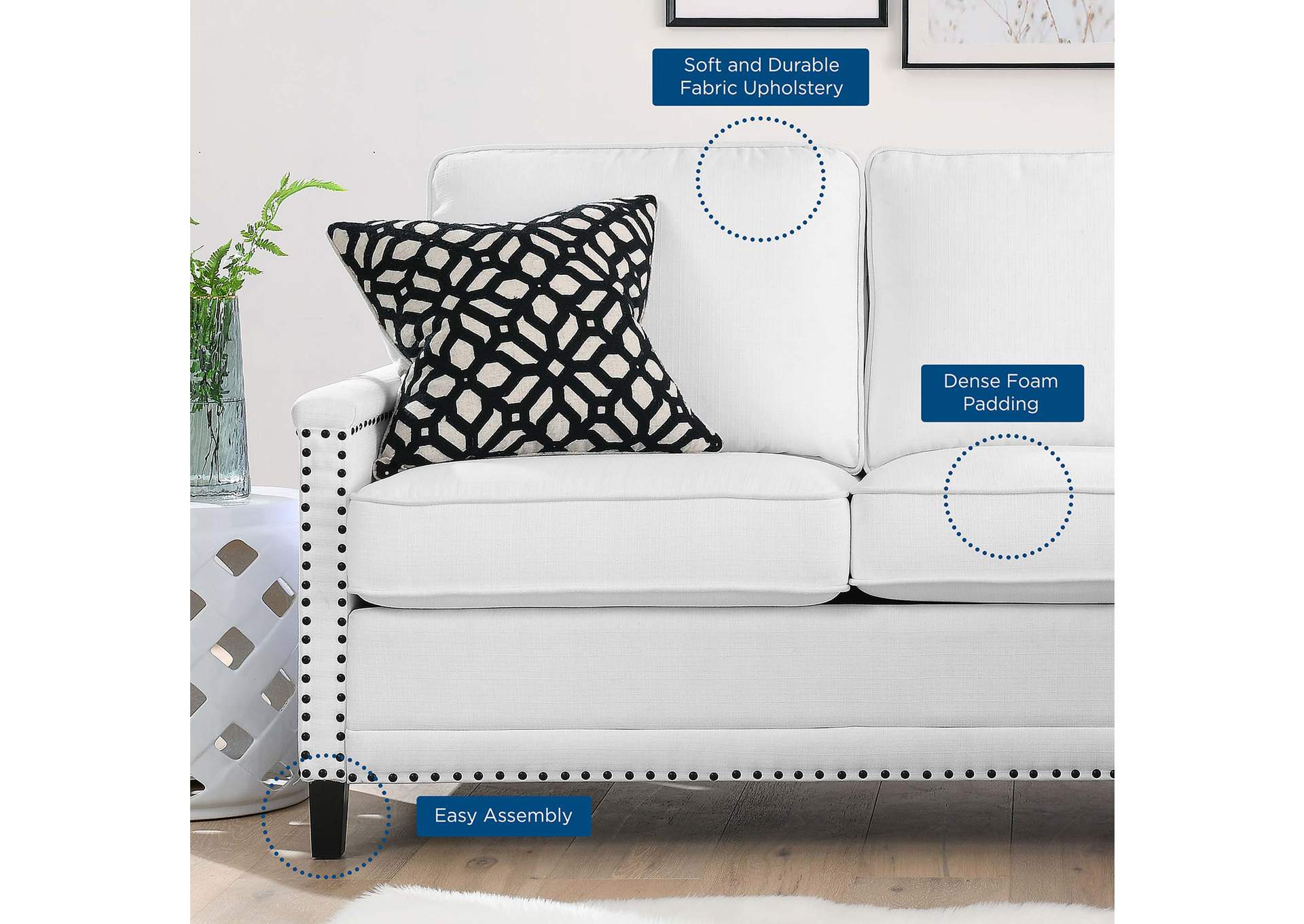 Ashton Upholstered Fabric Sectional Sofa,Modway