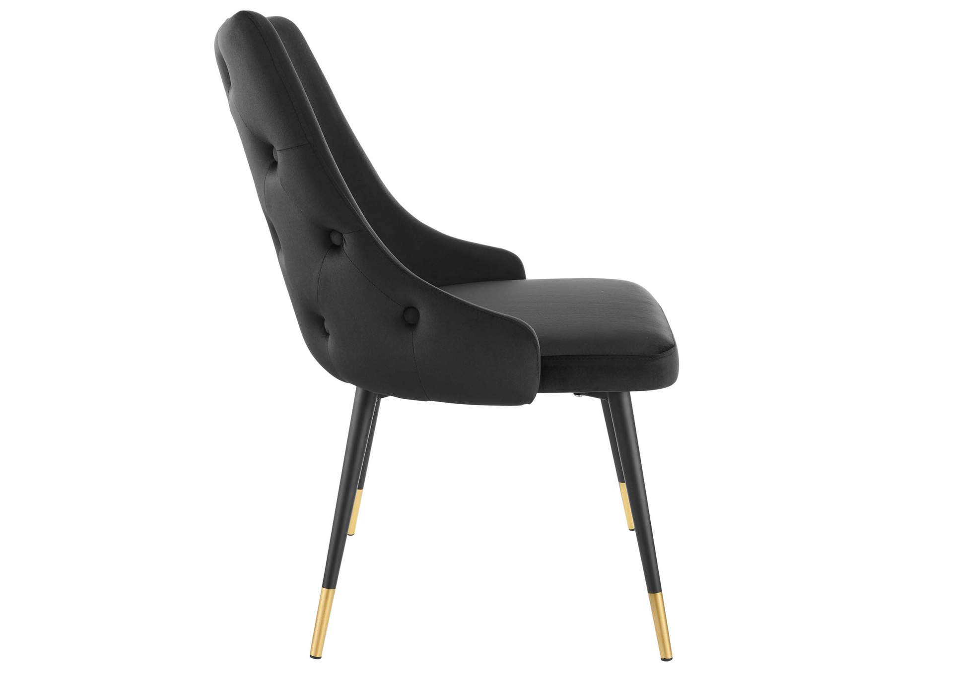 Black Adorn Dining Side Chair Performance Velvet [Set of 2],Modway