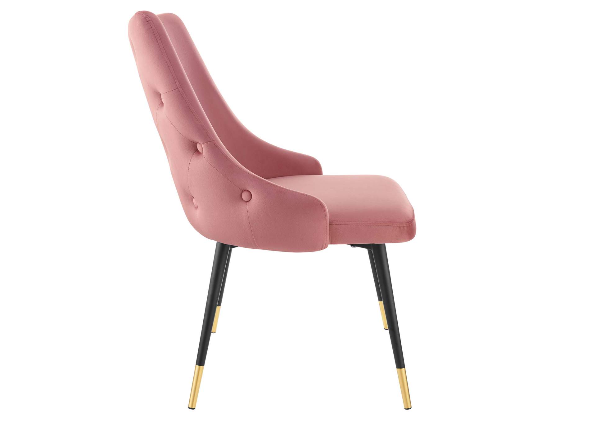Dusty Rose Adorn Dining Side Chair Performance Velvet [Set of 2],Modway