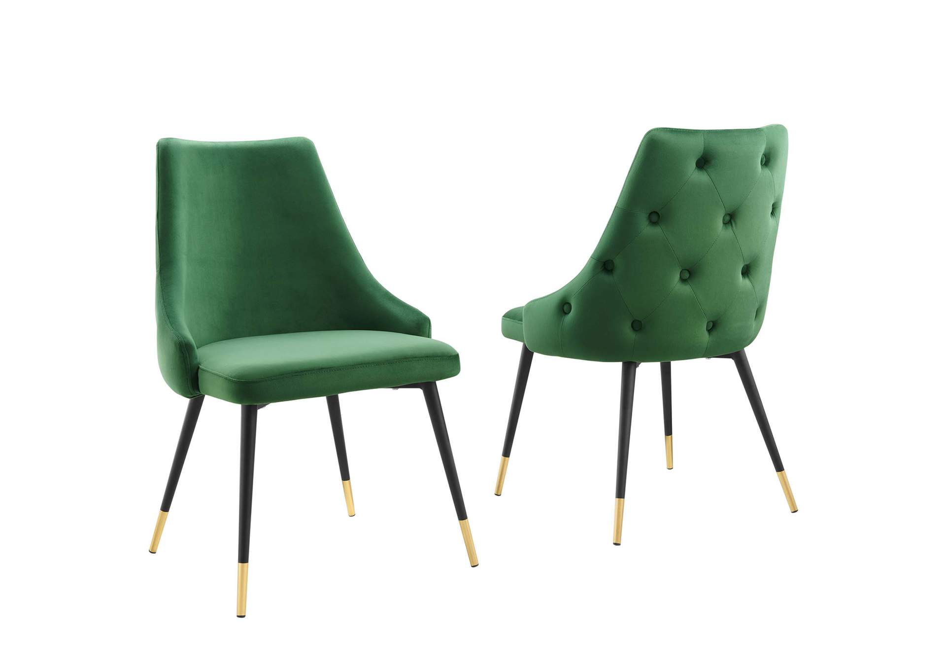 Emerald Adorn Dining Side Chair Performance Velvet [Set of 2],Modway