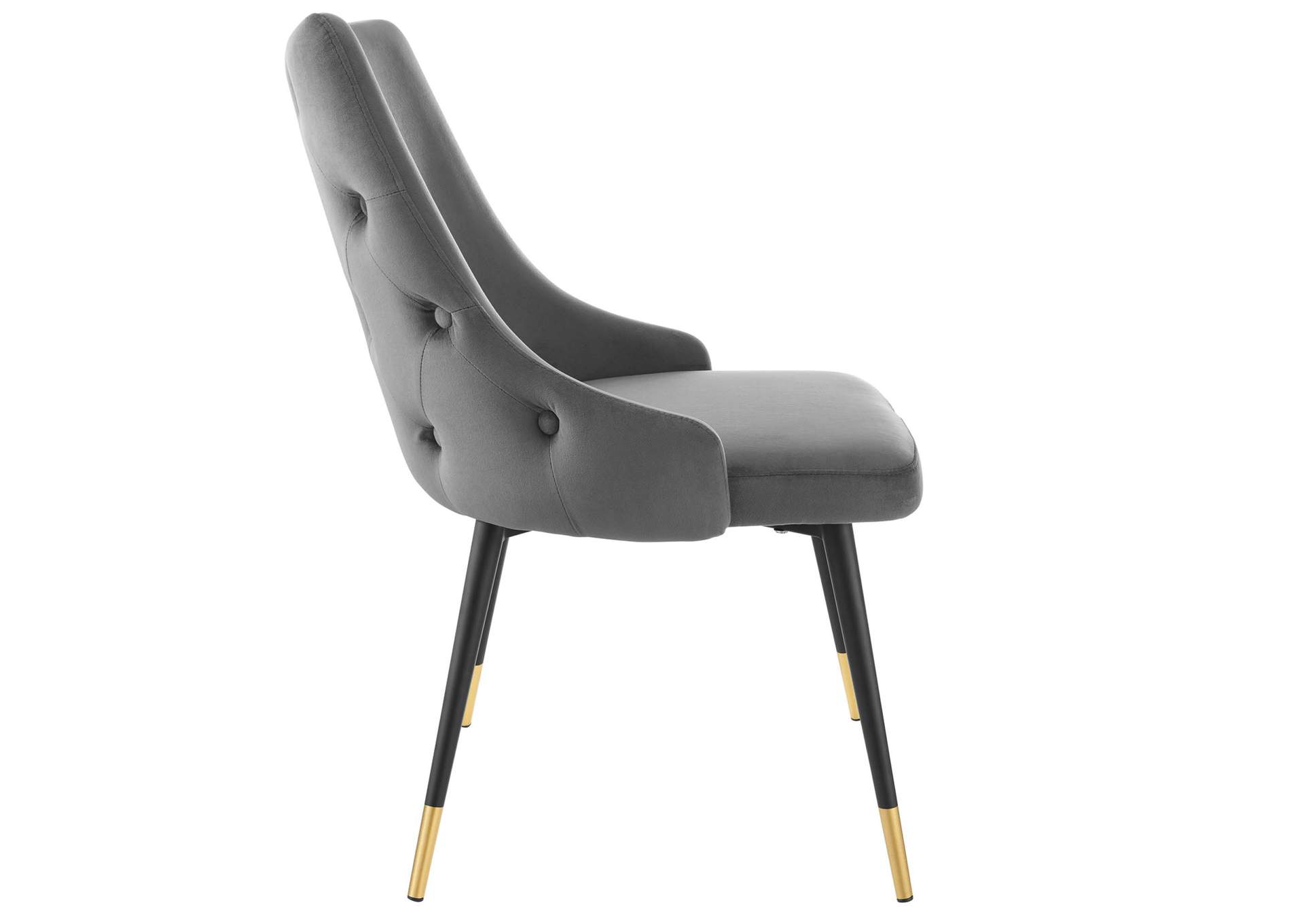 Gray Adorn Dining Side Chair Performance Velvet [Set of 2],Modway