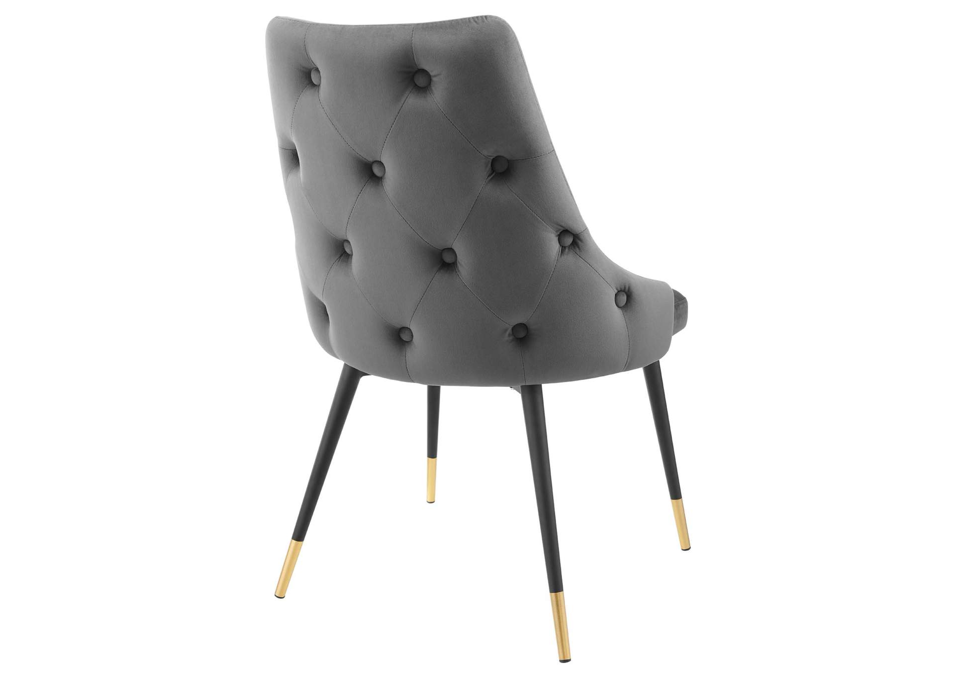 Gray Adorn Dining Side Chair Performance Velvet [Set of 2],Modway