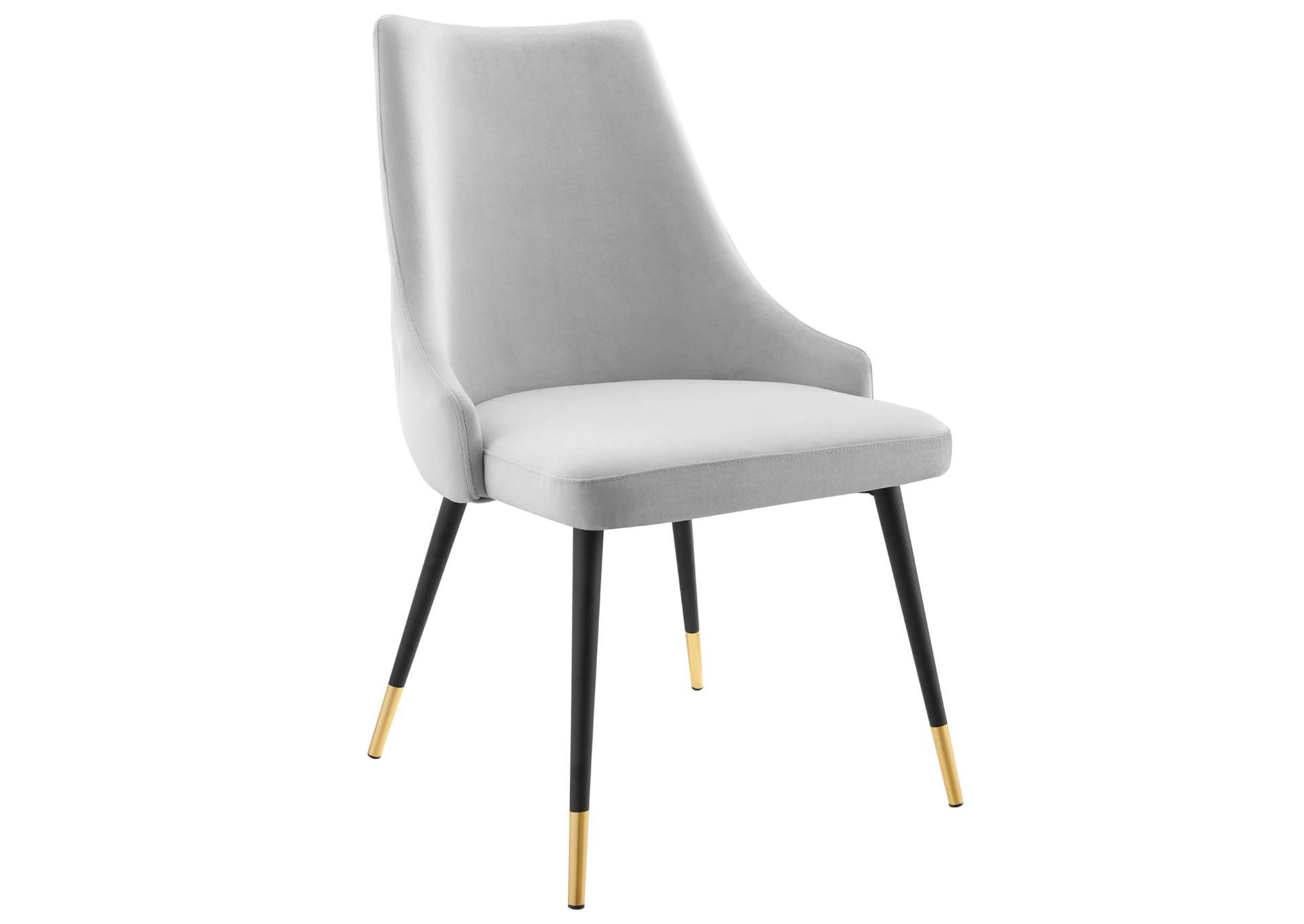 Light Gray Adorn Dining Side Chair Performance Velvet [Set of 2],Modway