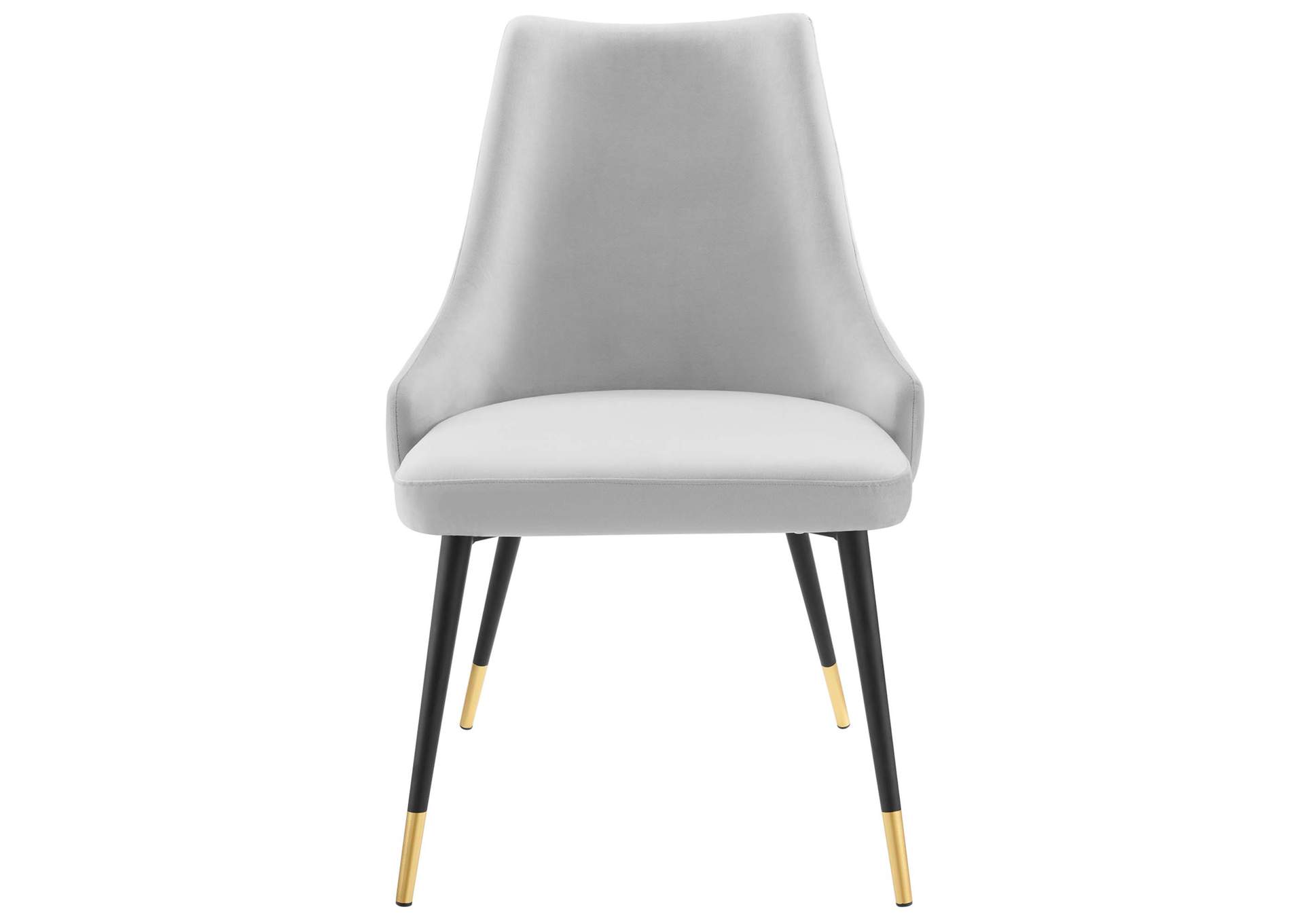 Light Gray Adorn Dining Side Chair Performance Velvet [Set of 2],Modway