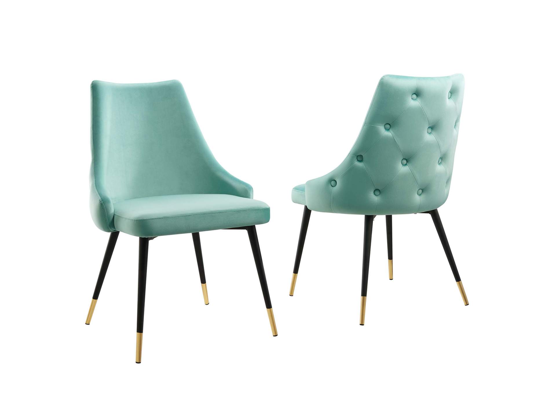 Mint Adorn Dining Side Chair Performance Velvet [Set of 2],Modway