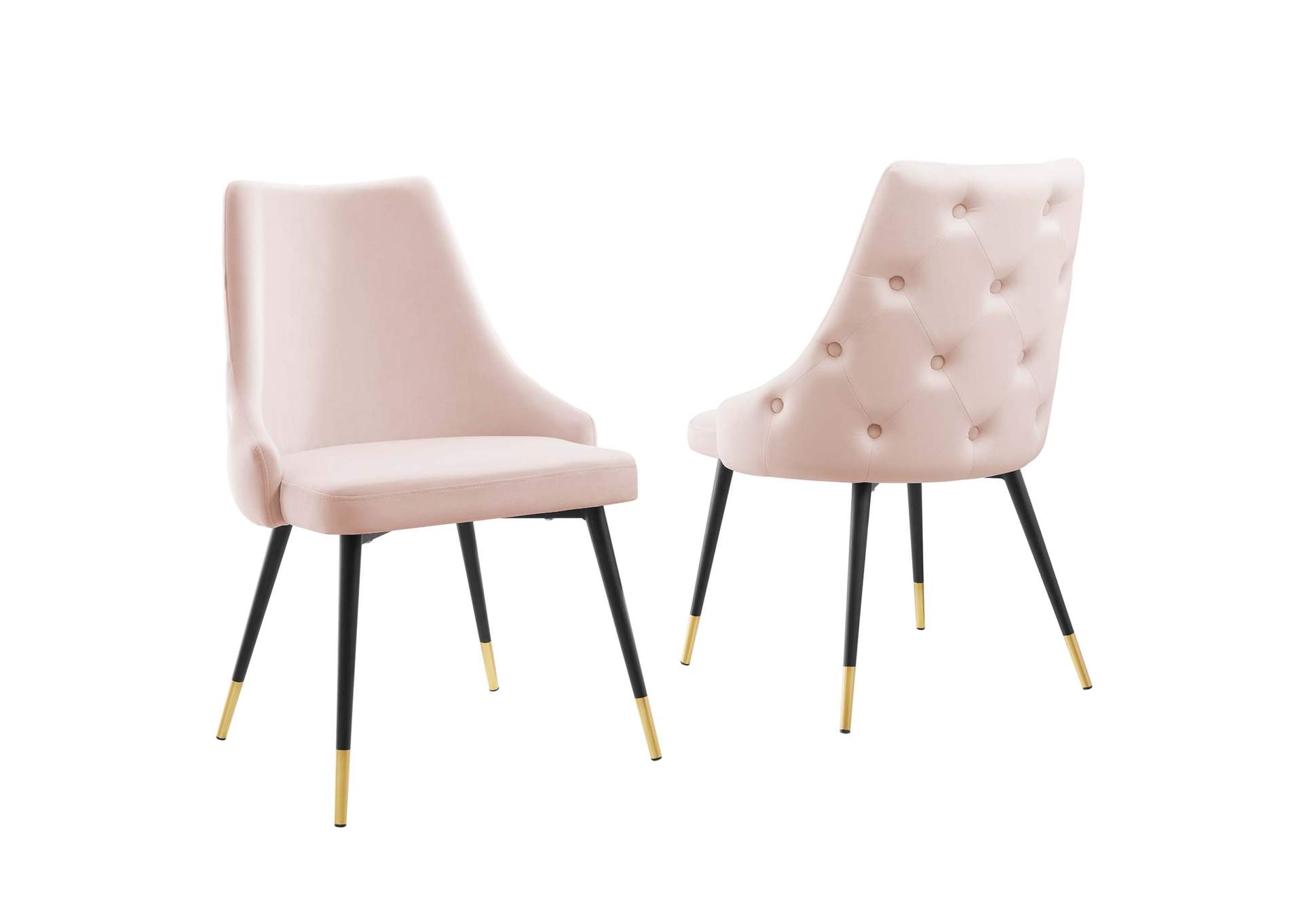 Pink Adorn Dining Side Chair Performance Velvet [Set of 2],Modway